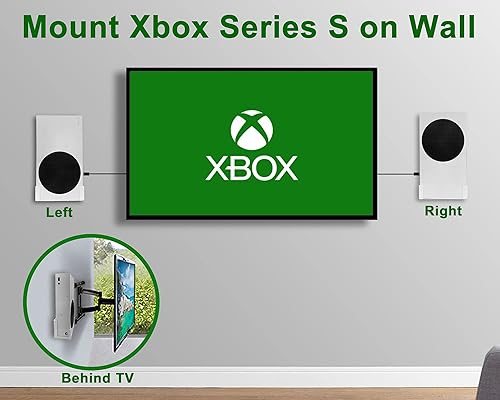 Miniatura 3 de ALIENERGY Wall Mount for Xbox Series S (Mount The Console & Accessories on Wall Near or Behind TV LeftRight), Wall Shelf Bracket Kit for XSS System