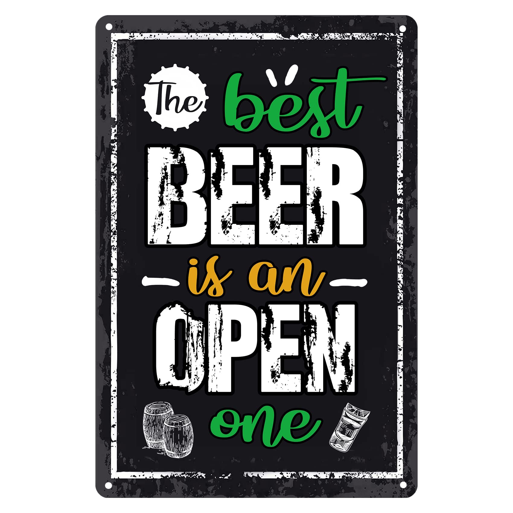 SMAZDFXX Best Beer Vintage Funny Home Decor Tin Sign Retro Metal Bar Pub Poster 5.5"x8"