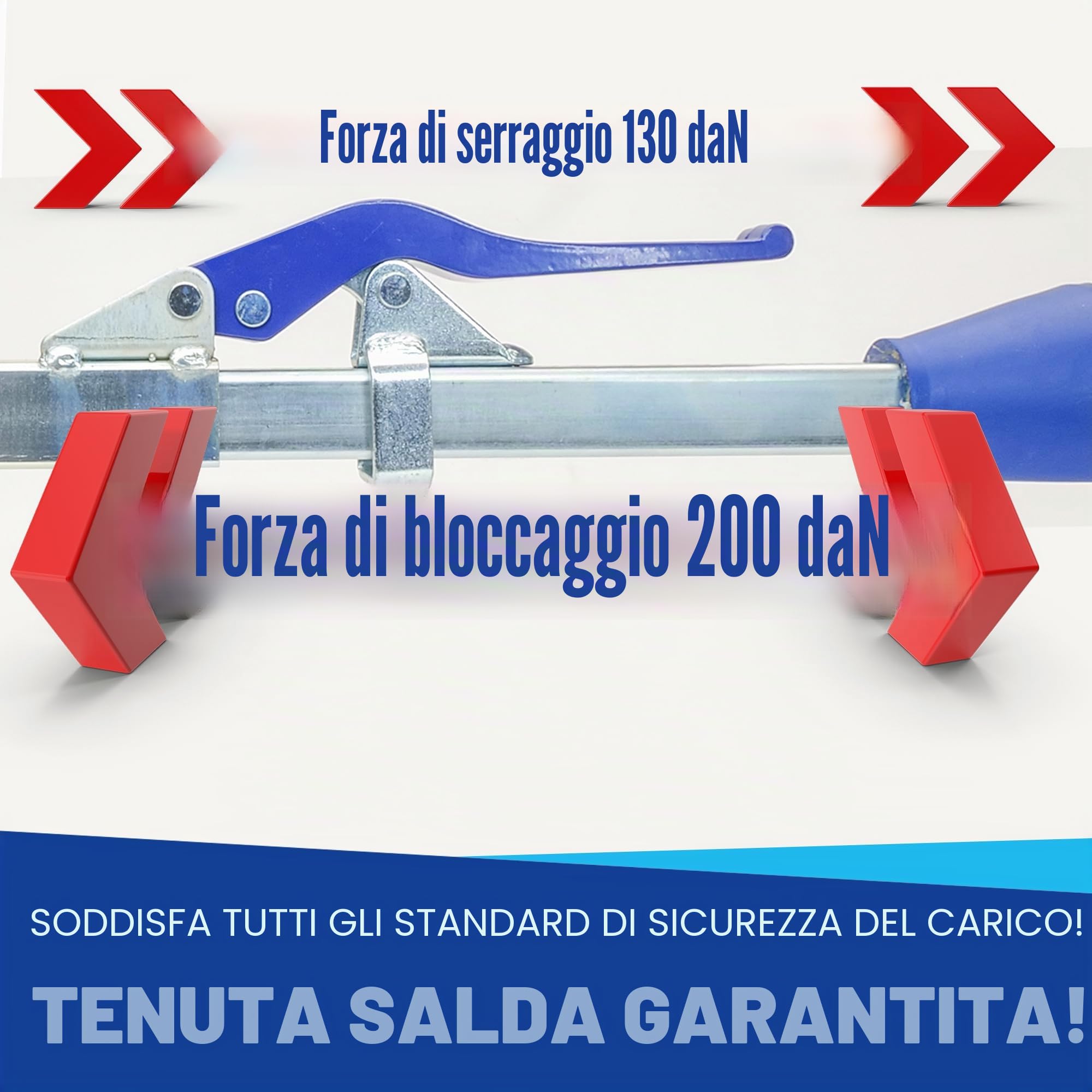 2 x Barra di bloccaggio a quattro spigoli Barra di bloccaggio quadrata 1,88-2,85 m Sicurezza del carico e sicurezza del trasporto per auto, camion, rimorchi e furgoni