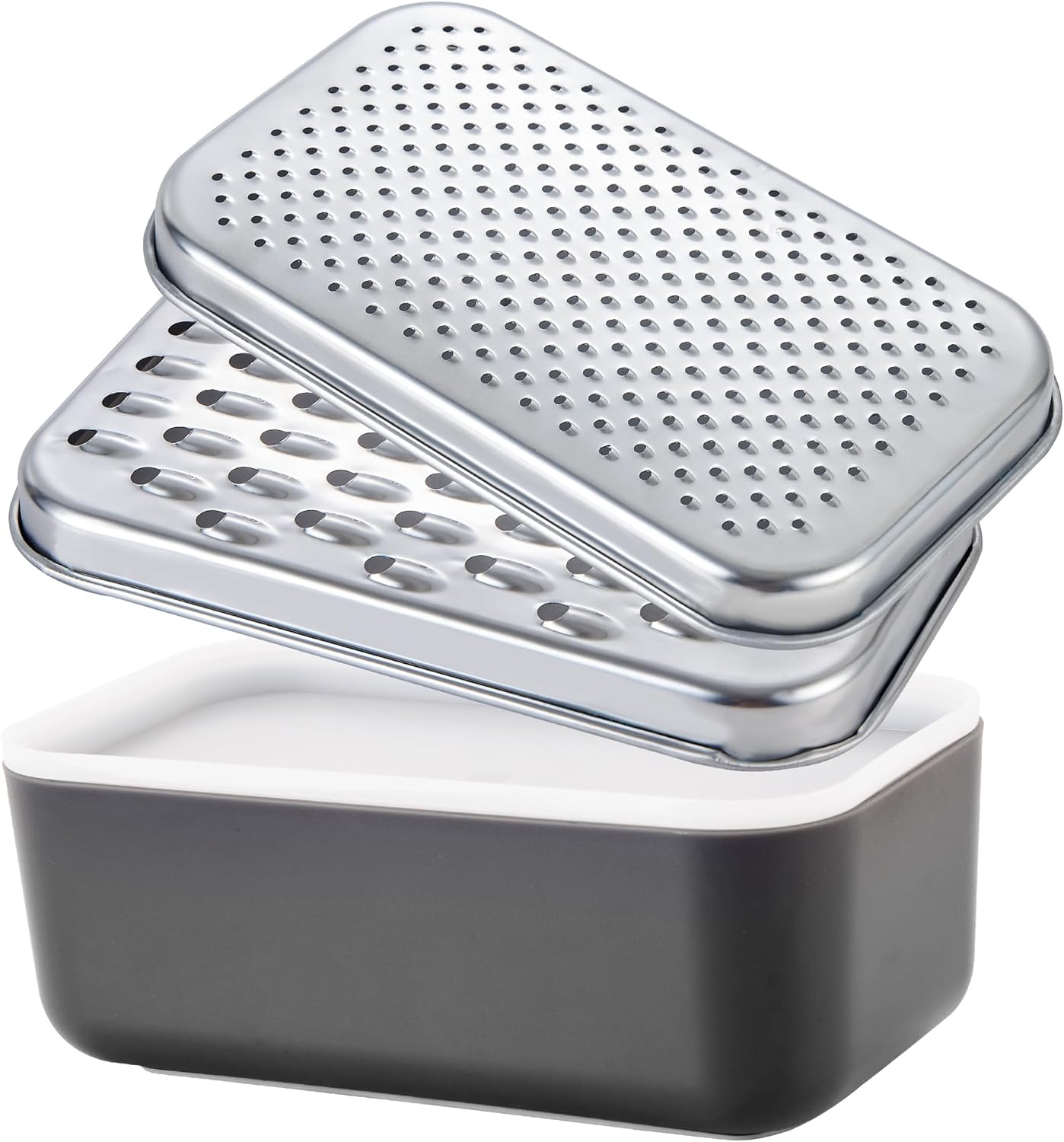 Cheese Grater with Container – Box Grater Cheese Shredder Lemon Zester – Graters for Kitchen Stainless Steel Food Grater Cheese Grater with Container – Box Grater Cheese Shredder Lemon Zester – Graters for Kitchen Stainless Steel Food Grater