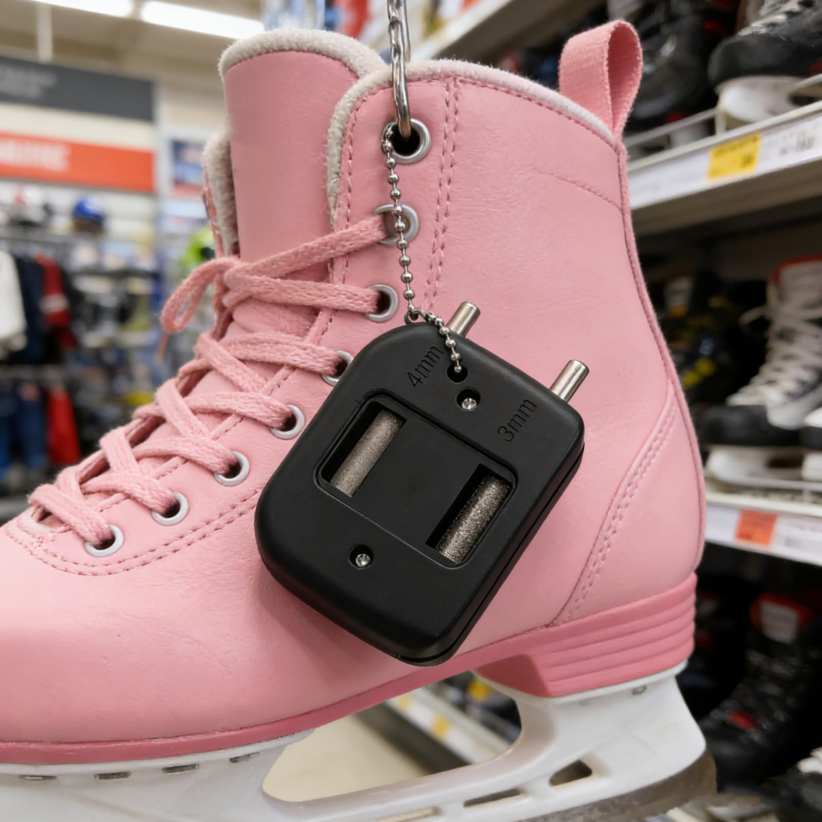 YARNOW Affûteur de Lames de Patins à Glace, Outil d'affûtage Rapide et Pratique pour Patins de Hockey et artistiques, Pierre à aiguiser Manuelle, Accessoires de Patinage pour Patineurs.