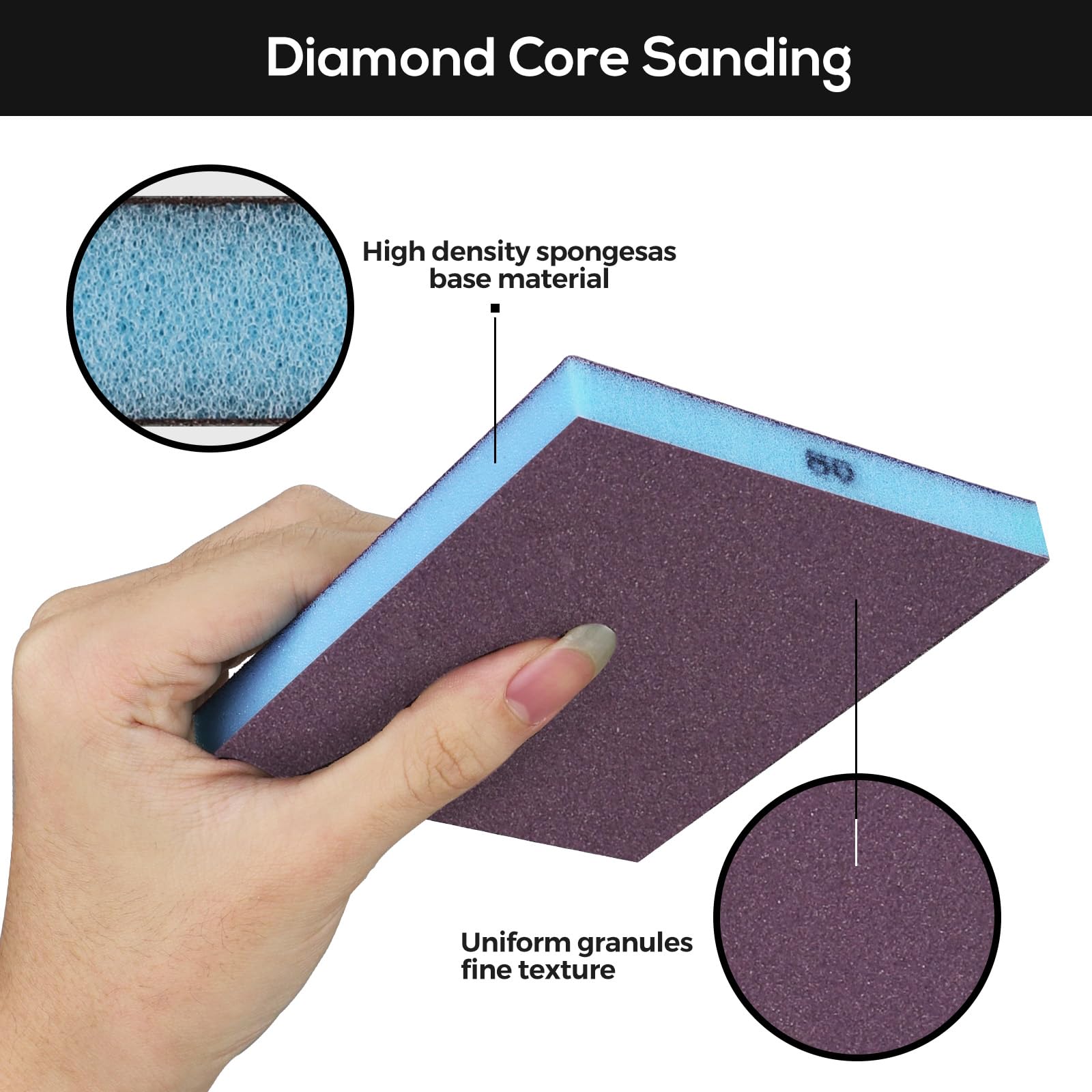 STEBRUAM 6 Pieces Sanding Sponges - Image 4