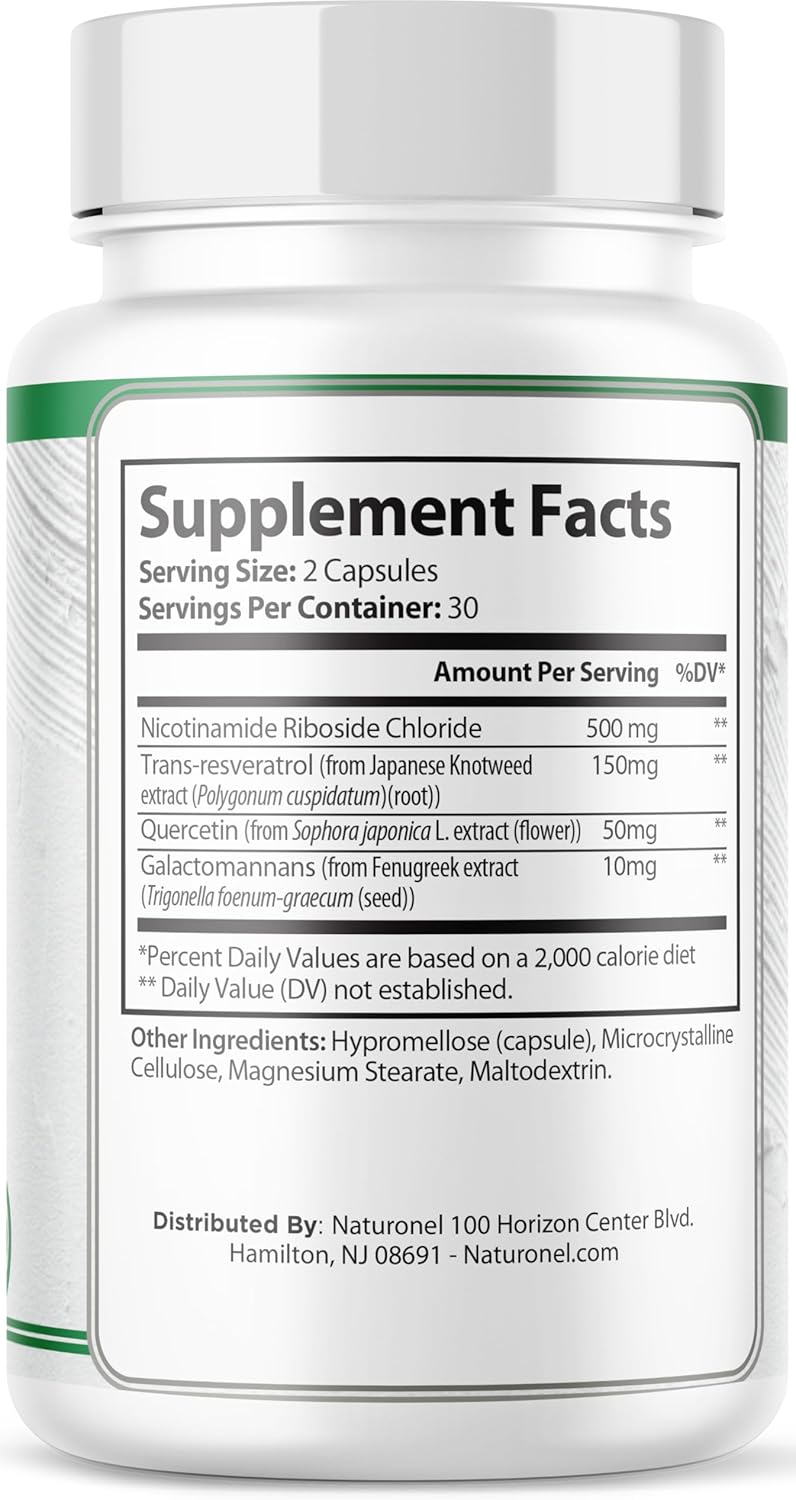 Ultimate Cellular Health - NAD Supplement | NMN Pathway Formula | NAD Supplement for Women & Men | Healthy Cellular Aging Formula | Supports Cellular Energy, Brain, Muscle with Resveratrol