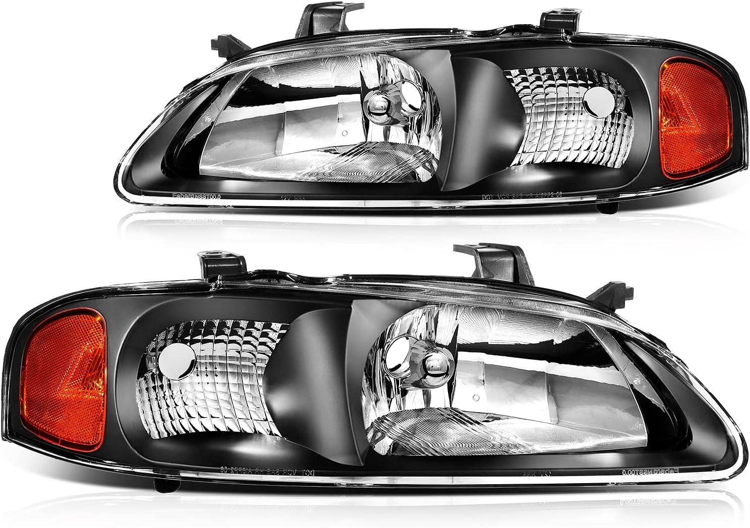 ECCPP Headlight Assembly For Nissan Sentra 2000-2003 Driver and Passenger Side Headlamps