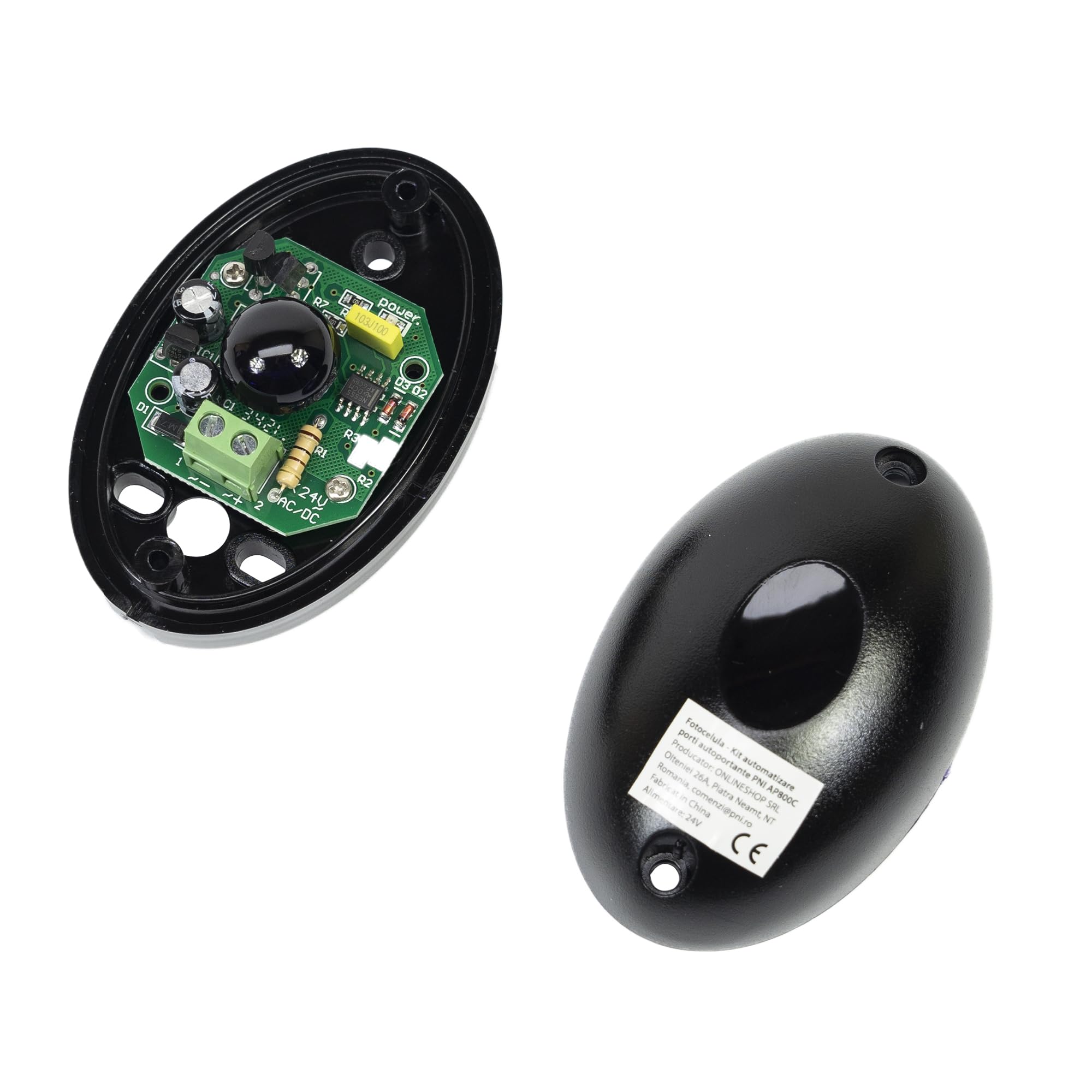 PNI CEL130 Fotocellule a infrarossi per cancelli, 12V–24V AC/DC, adatte per automazioni di cancelli battenti o scorrevoli