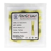 Vista 10 de Kit de 220 conectores de cable termorretráctil, terminales de anillo eléctrico con aislamiento impermeable, conectores a tope termorretráctiles