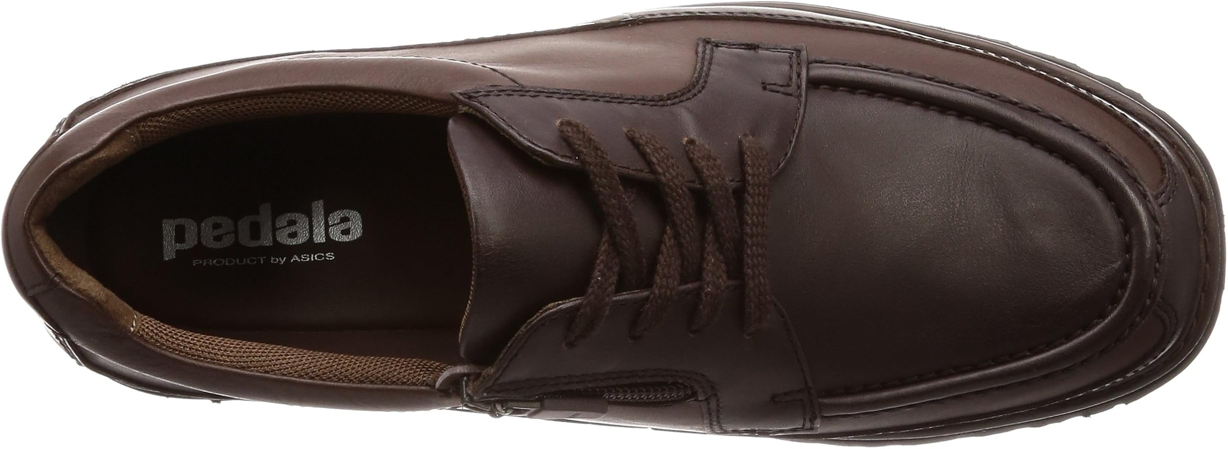 asics ペダラ ダークブラウン レザー サイドジップ Amazon | [アシックスウォーキング] 防水ファスナー付きレザー