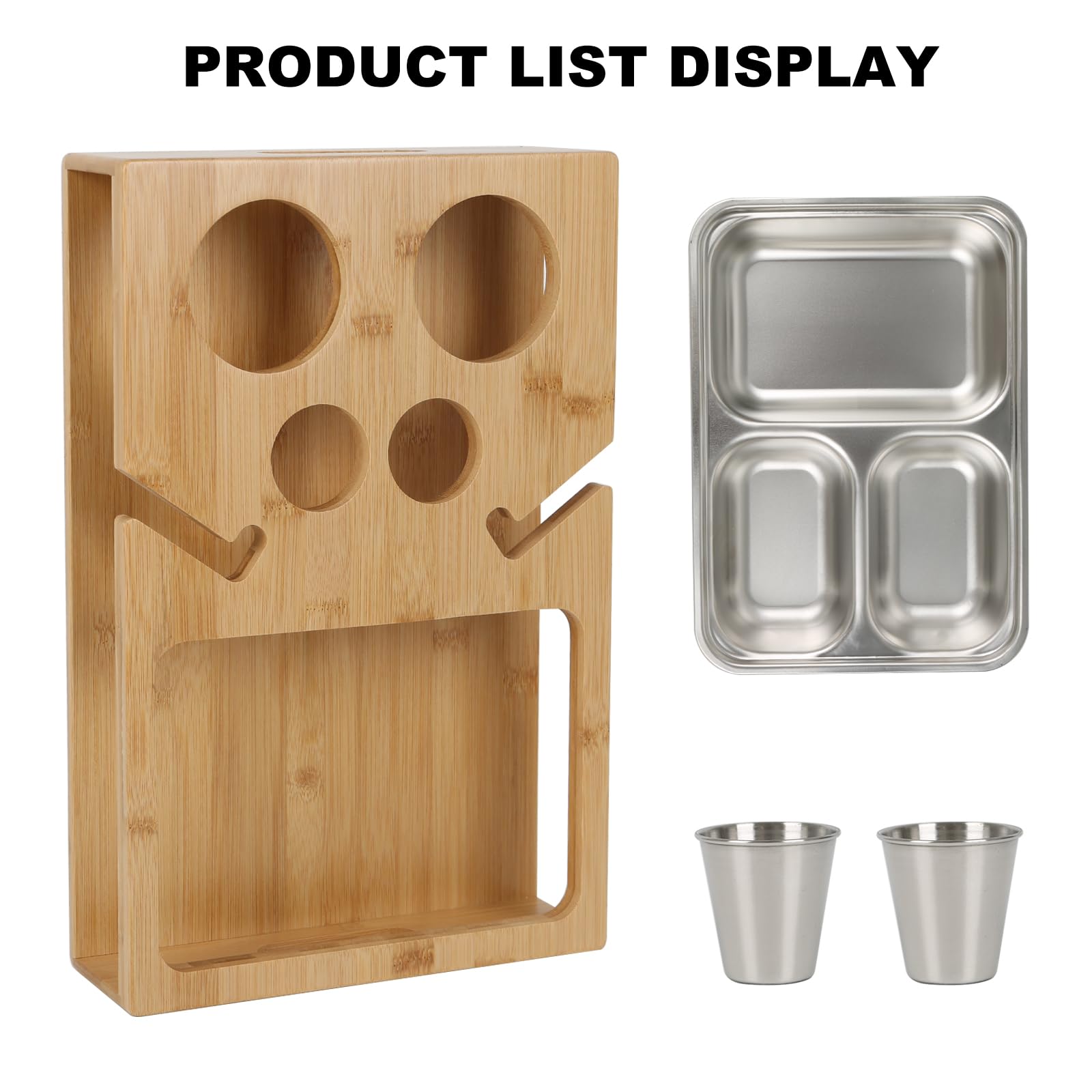 Couchbar Snackbox, Couch Bar mit Edelstahl-Snackschalen & Weinhalter, Snackbar Sofatablett, Holz Couch Snackbox, Weinhalter, Snackspender, Personalisiert Sofa Organizer