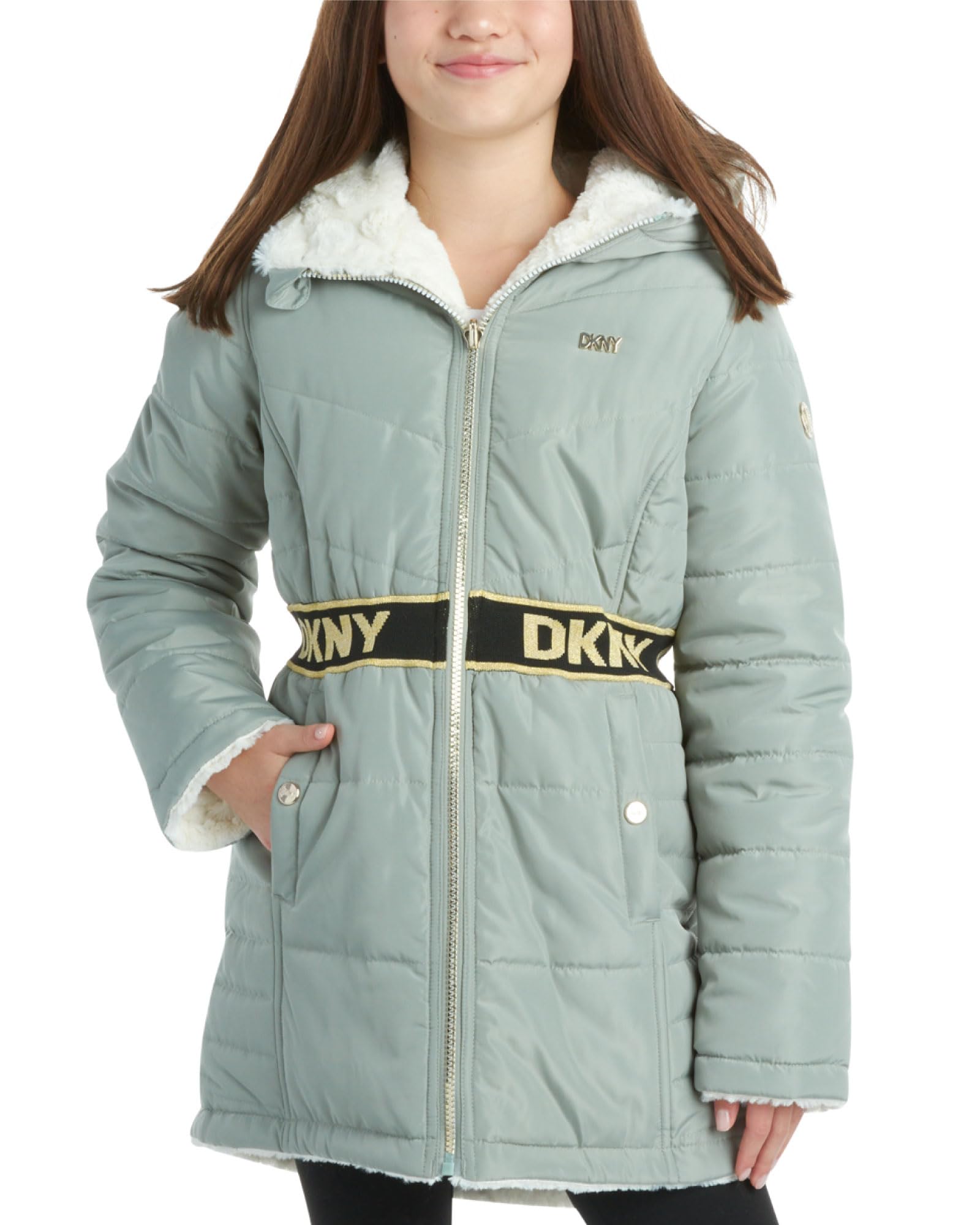 Dkny Girls Dkny Sherpa Puffer Coat Madden Girl Coat DKNY Girls