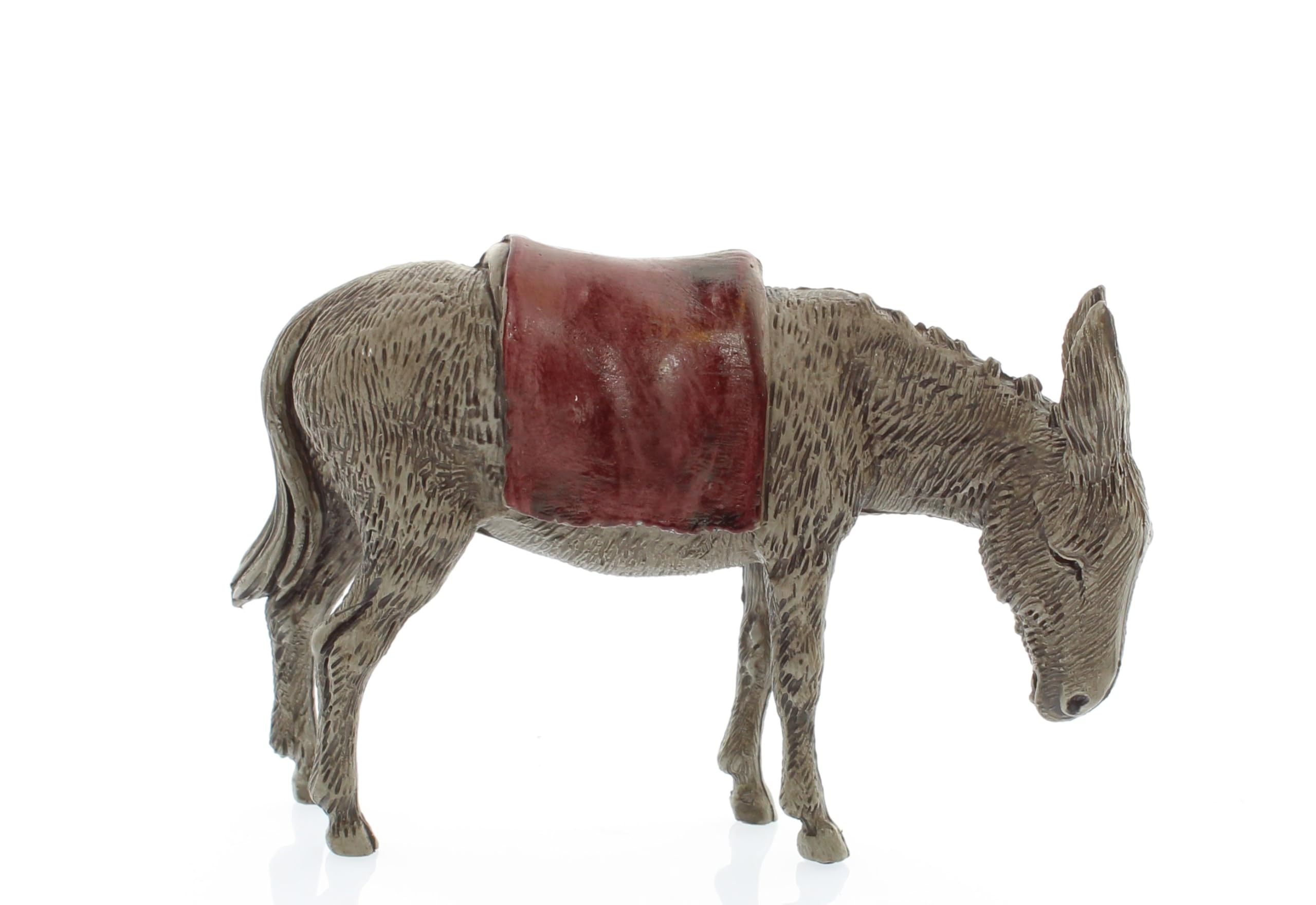 Moranduzzo 2 Burros Surtidos para Belén de 10 Cm Escala 1:20 - Figuras de Belén Indestructibles - Pintura Acabada a Mano, Producto Oficial, Escultor M. Landi