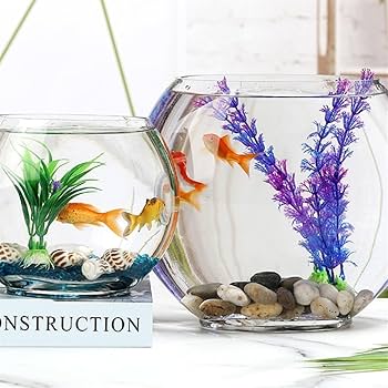 人魚のガラステーブル（使用品） Amazon | 水族館 クリエイティブな楕円形のガラス製小型金魚水槽