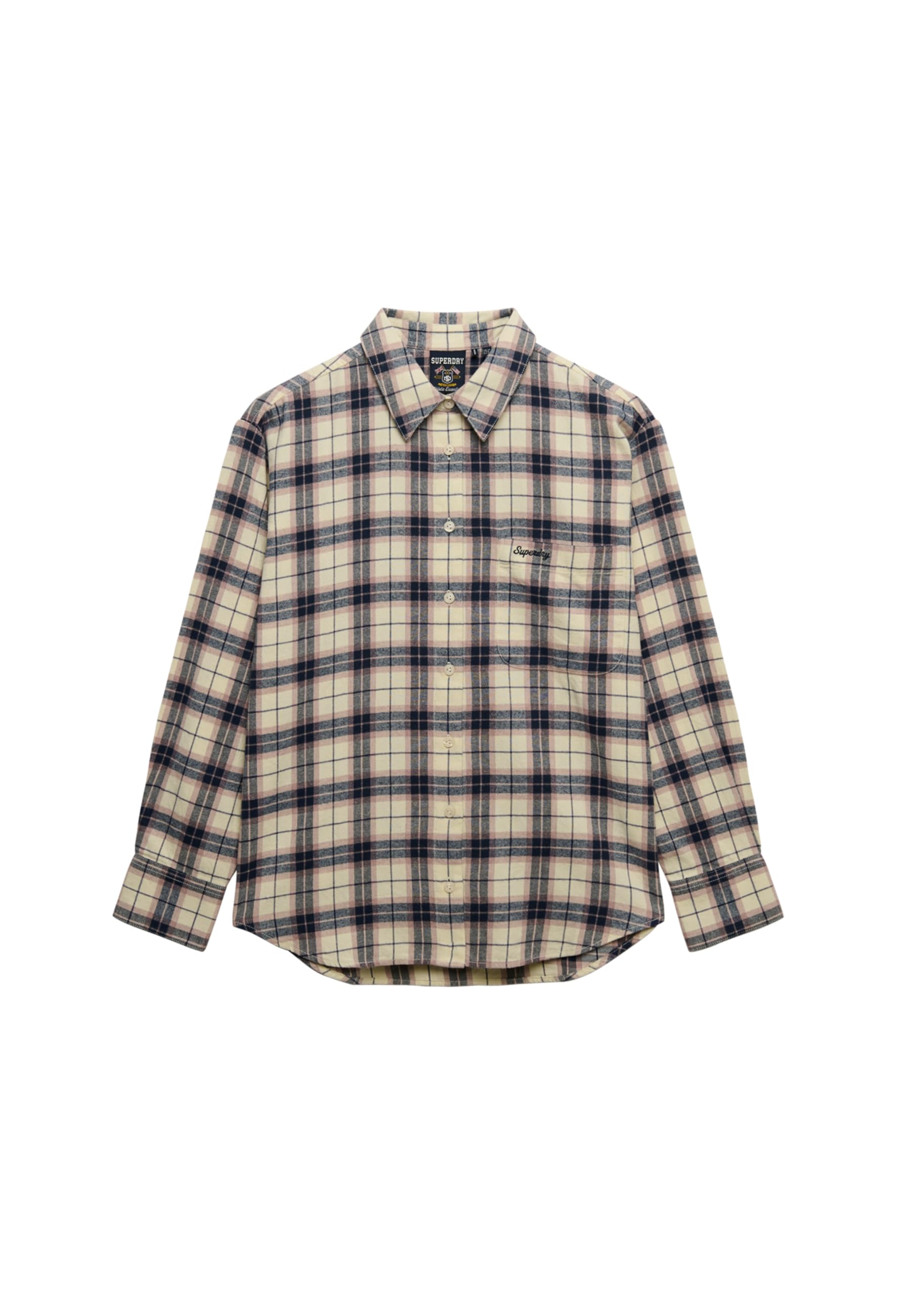 Superdry Damen Kariertes Flanellhemd in lockerer Passform