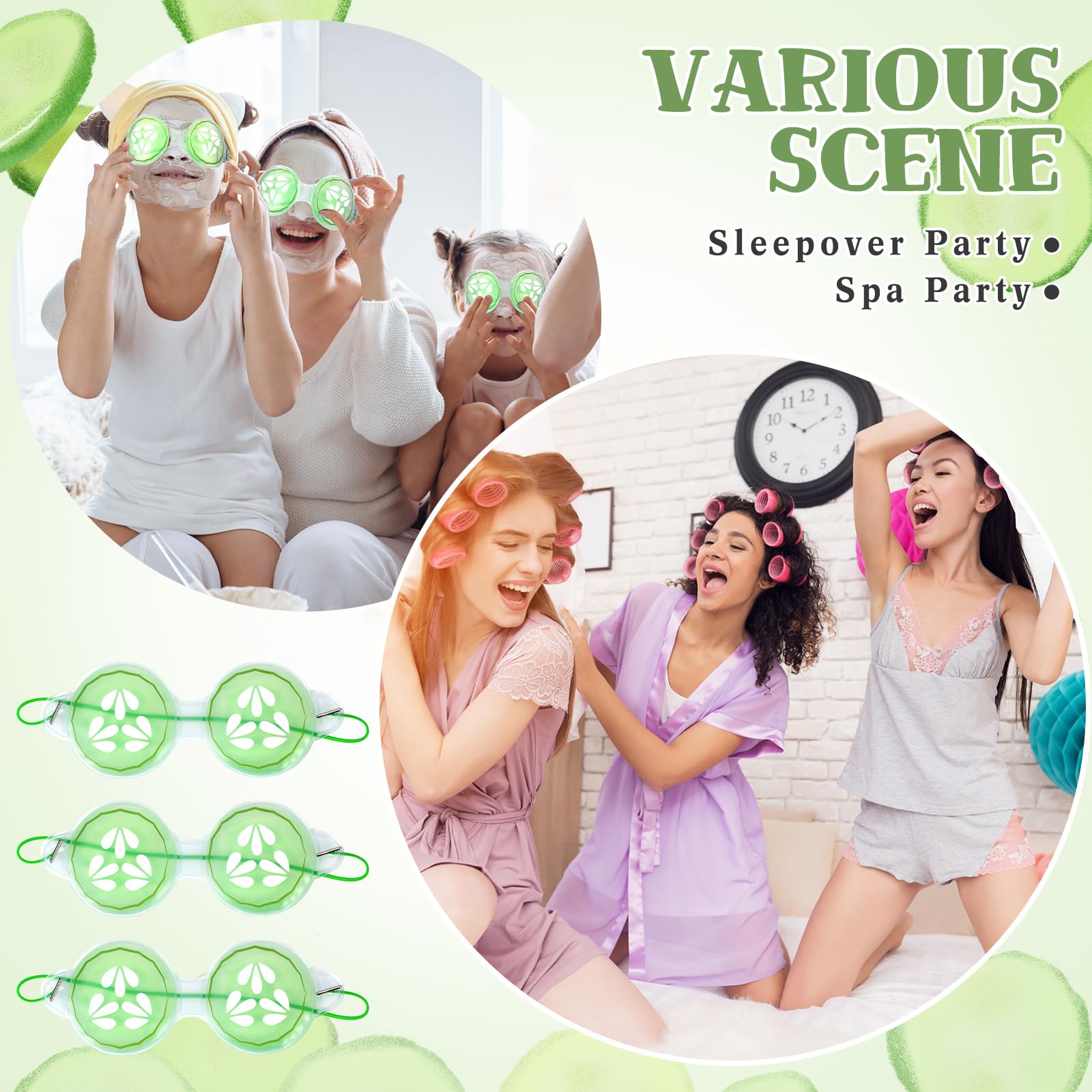 Skicuff 12-Piece Hot and Cold Reusable Gel Eye Pads