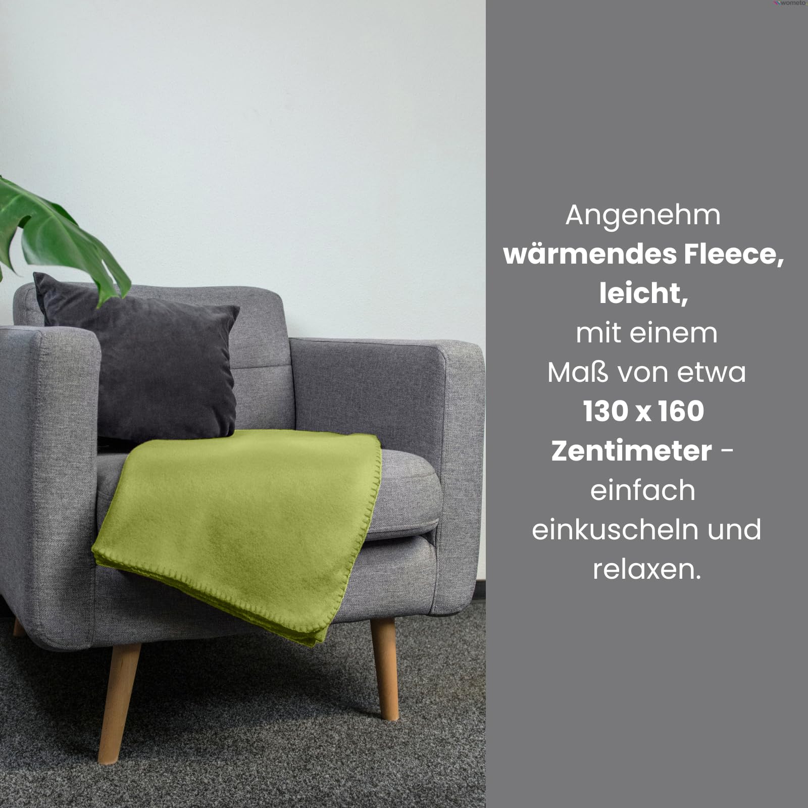 Coperta in pile verde – Coperta da 300 g/m² per divano, divano, letto, morbida e leggera, in microfibra, per adulti, bambini, ragazzi, ragazze (100 x 120 cm