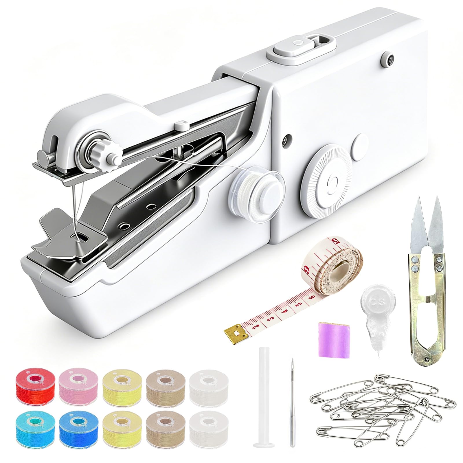 Photo 1 of Handheld Sewing Machine - Portable Mini Sewing Machine with Accessories Kit for Sewing Clothes for Beginners DIY