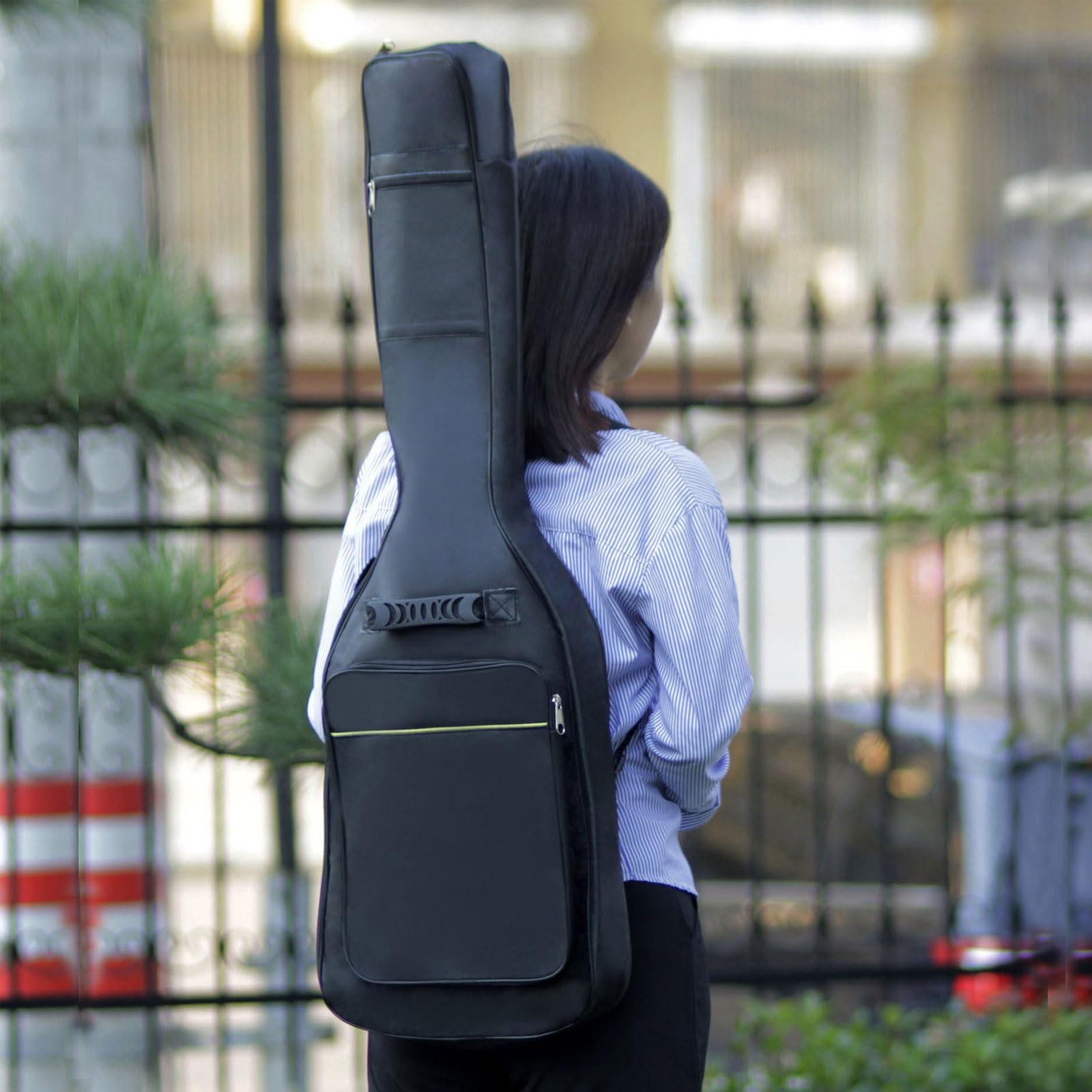 Jeffergarden Funda para Guitarra Eléctrica, Estuche Resistente Al Agua de 39 Pulgadas con Acolchado de 7 Mm para Músicos Que Viajan