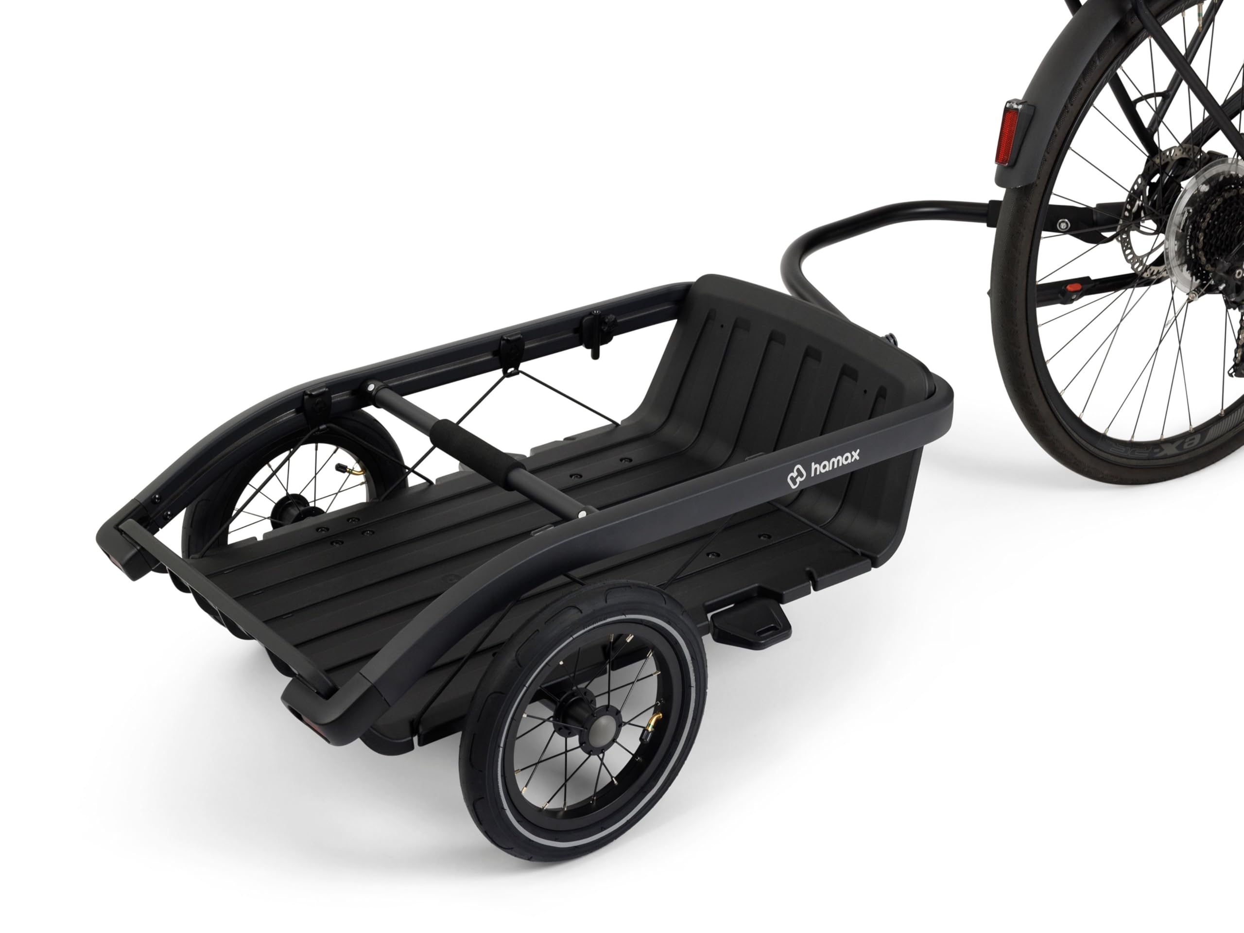 Hamax - Remorque Cargo Venture+ - Bois Stratifié Robuste - Charge Max 60 Kg - Accessoires Inclus: Crochets, Sandow, Housse - Design Compact - Idéale Cyclistes Et Randonneurs