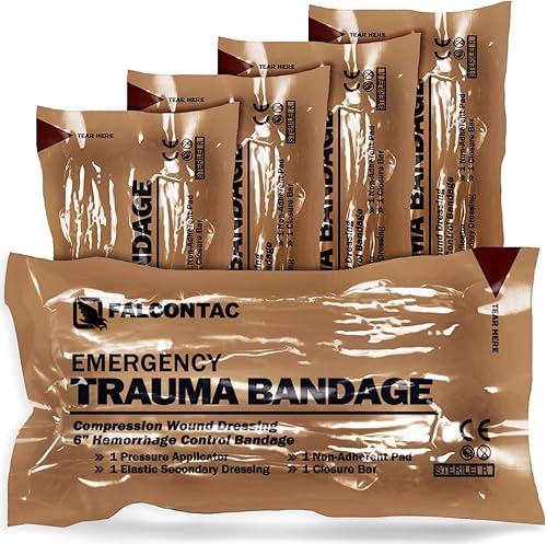 Vendaje israelí de compresión de emergencia de 6 pulgadas Vendaje de trauma de herida Empaquetado estéril del doble vacío