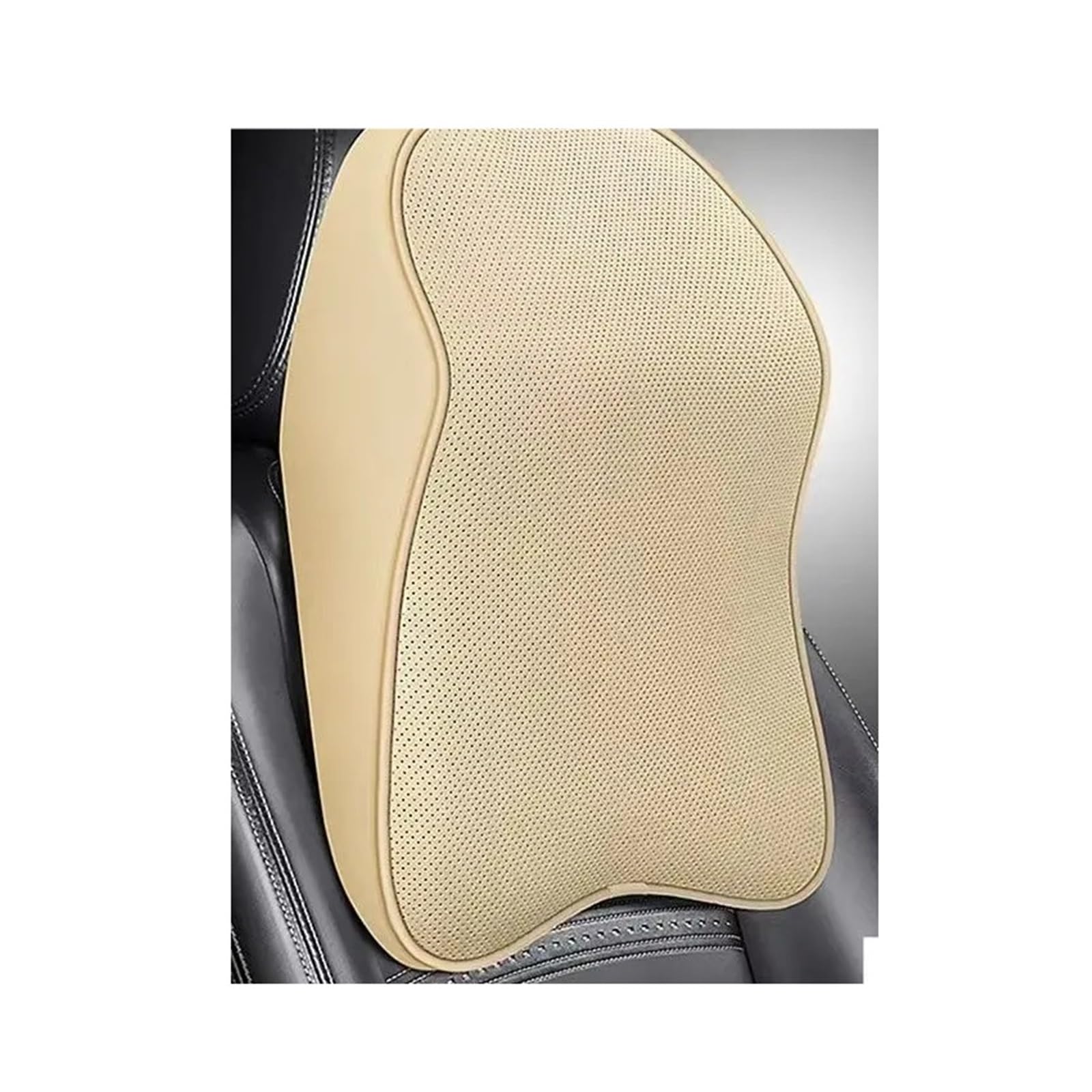 ATUMY Car Seat Pillow Headrest Memory Foam Rest Pillow Headrest Car Neck Pillow Support Neck Support Car Headrest(Beige)