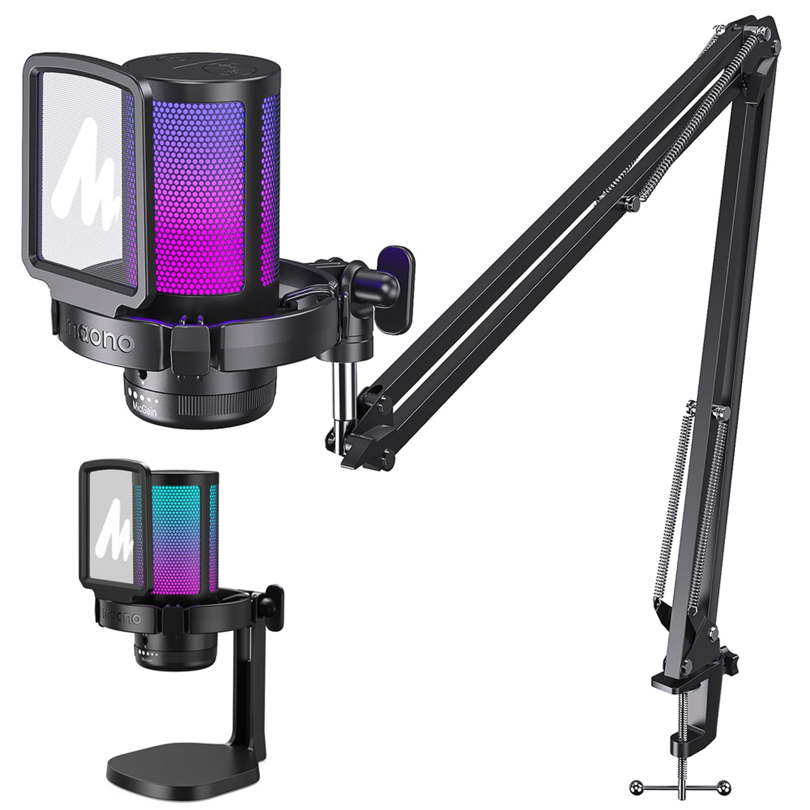 Maono DGM20シリーズ USBマイクセット Amazon.com: MAONO DGM20S USB Gaming Microphone, Cardioid Mode, RGB