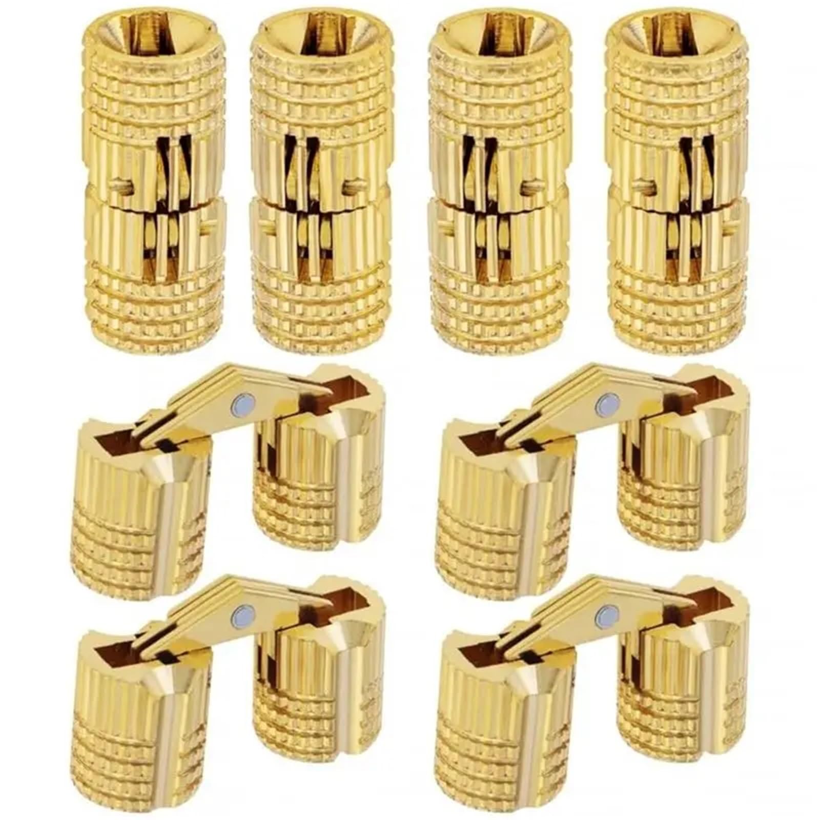 Luysgbxr Color 1 Barrel Hinges 8Pcs 10 Mm Brass Barrel Hinges,180 Degree Opening Angle Concealed Furniture For Diy Jewelry Box Hand Craft