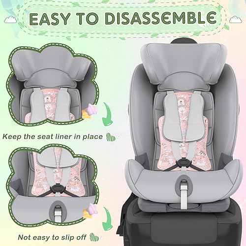 Miniatura 3 de Pinkunn 2 almohadillas de gel para asiento de automóvil para bebé, cojín de hielo transpirable, multifuncional, para cochecito, silla de comedor,