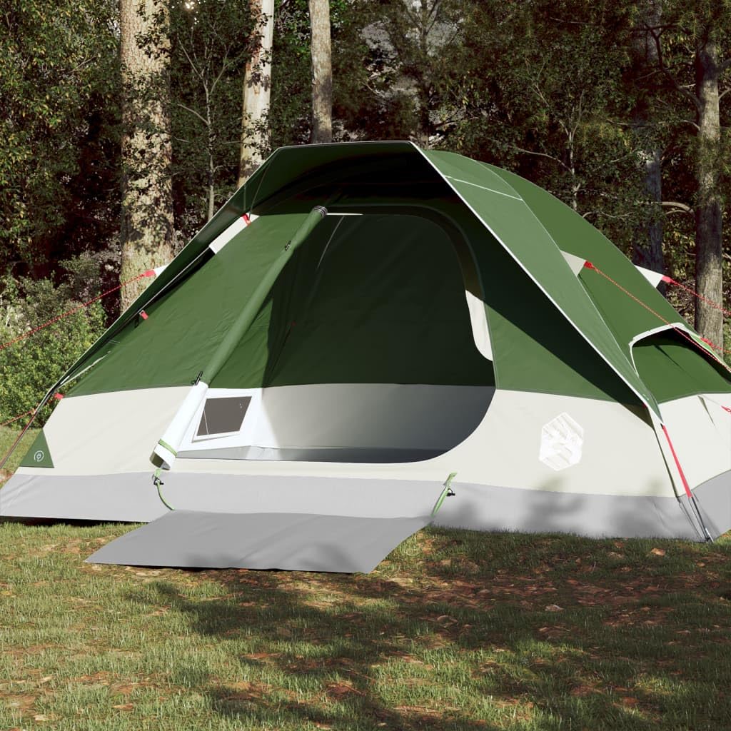 Tienda de campaña iglú para 4 Personas Impermeable Verde, Camping Tienda - 94777