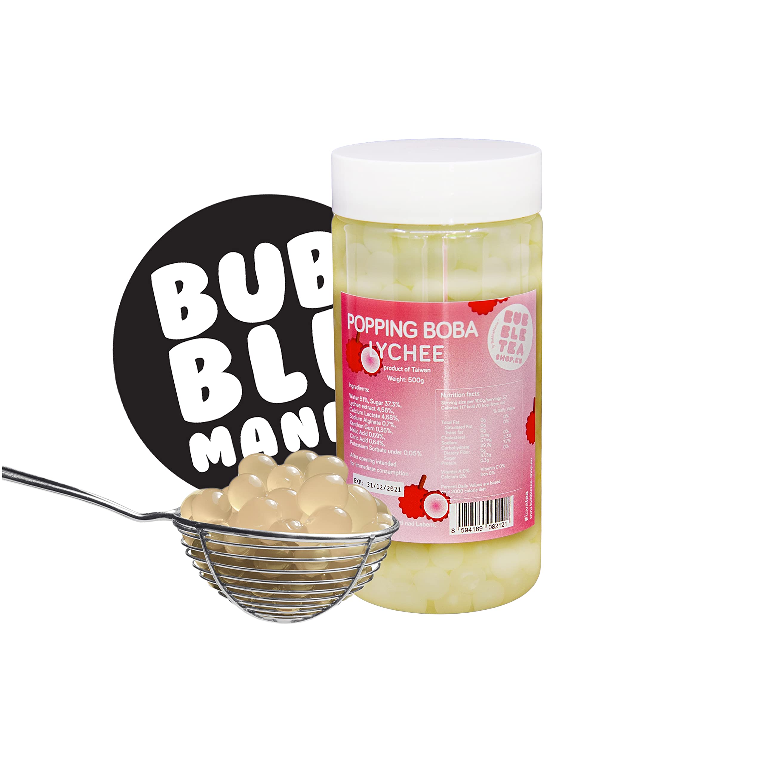 Buy Boba Pearls Popping Boba for Bubble Tea, Bursting Boba Tapioca Pearls (450 g) (Lychee