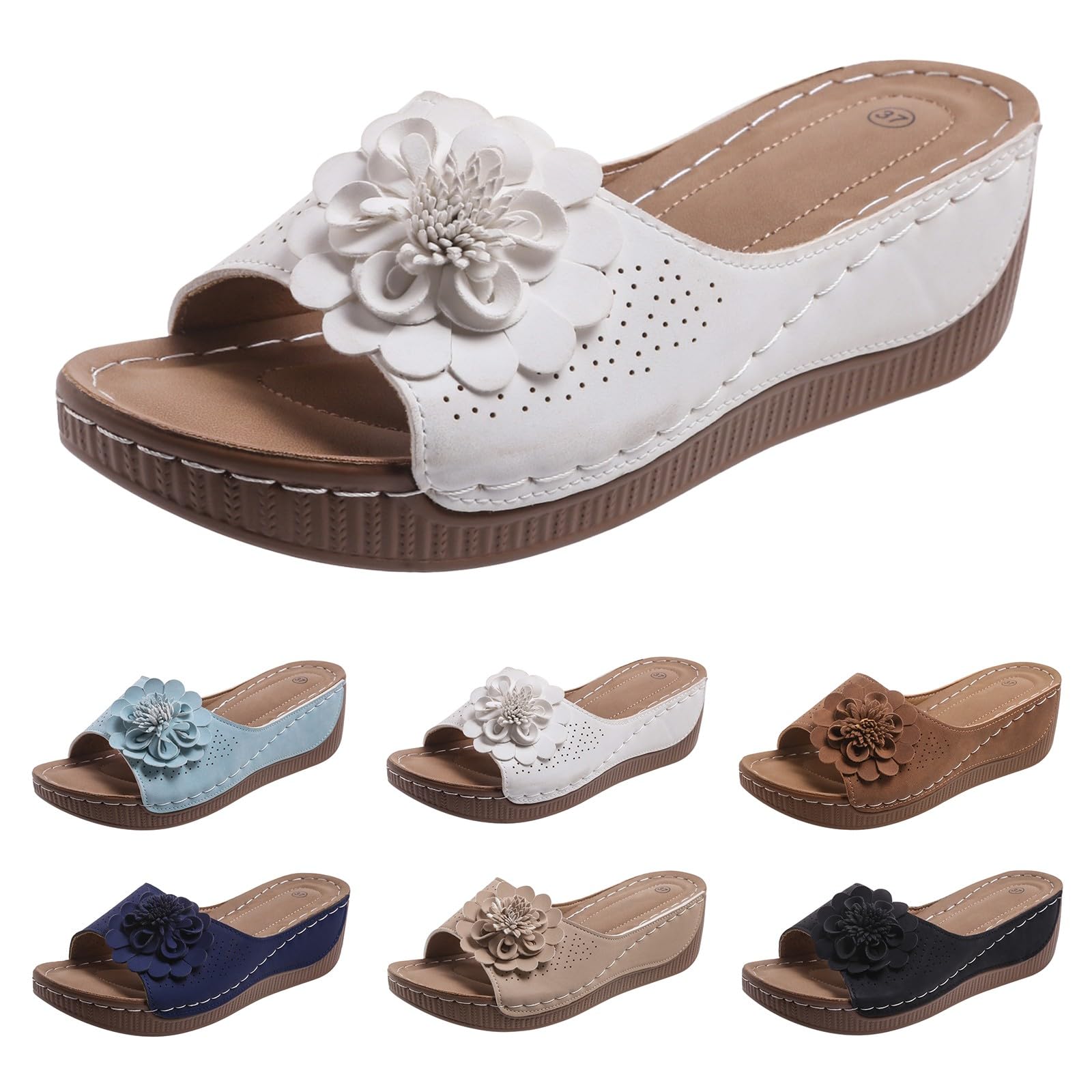 Scarpe Basse Donna Estive Punta Aperta - Ciabatte Platform Mare con