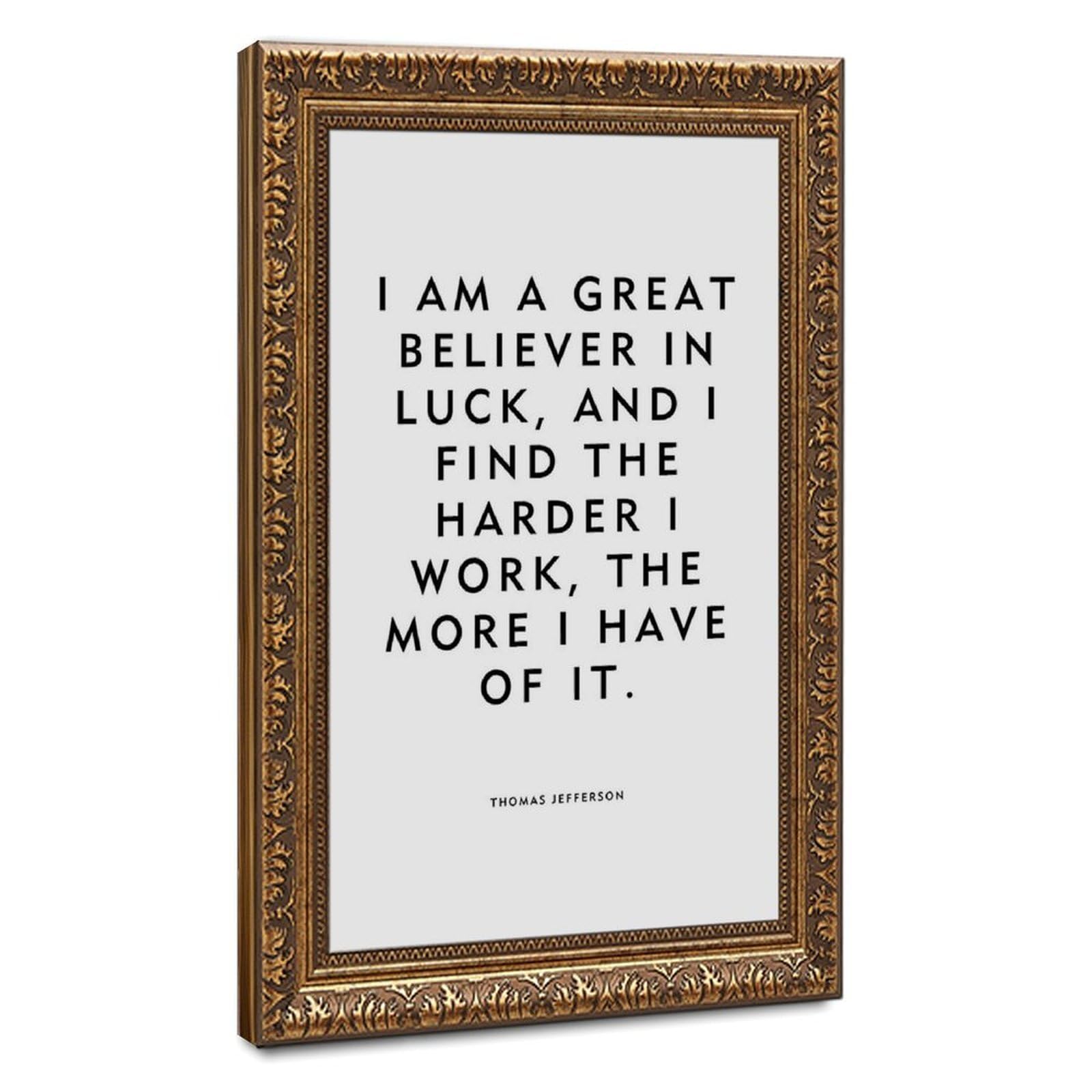 ELKPDOE Luck Poster Motivational Quotes