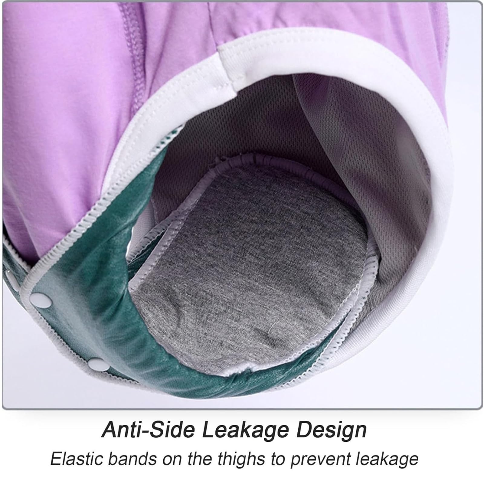 Pañales reutilizables para mujeres — Ropa interior especializada para la incontinencia — Bragas lavables para la incontinencia nocturna(Gray,X-Large)