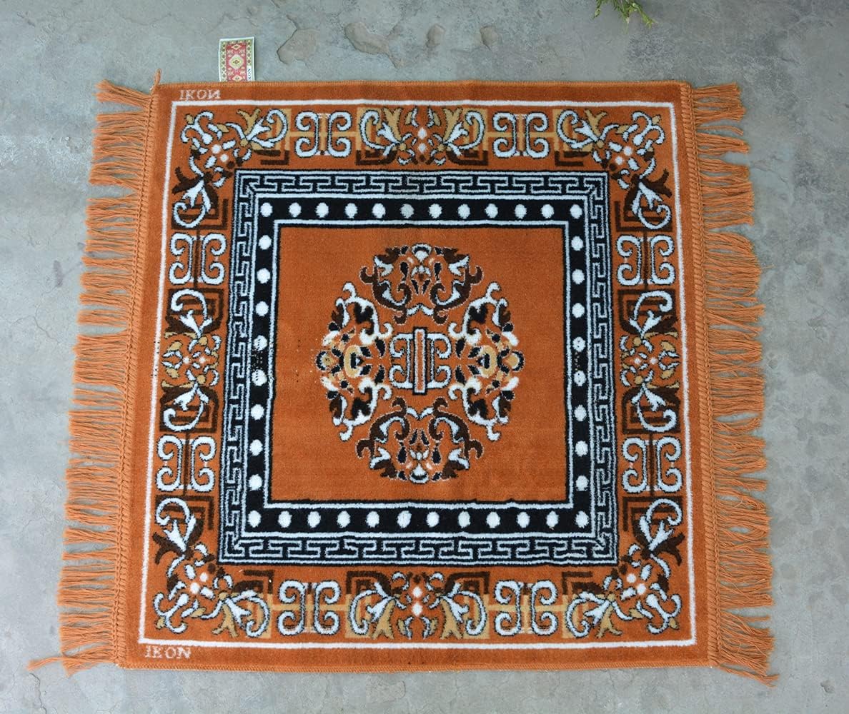 Pooja Aasan in Stylish Velvet for puja and Meditation, Mattress Met | Puja Cloth/Pooja Aasan/Car Seat Cover/Sofa Set Mat 20" inch