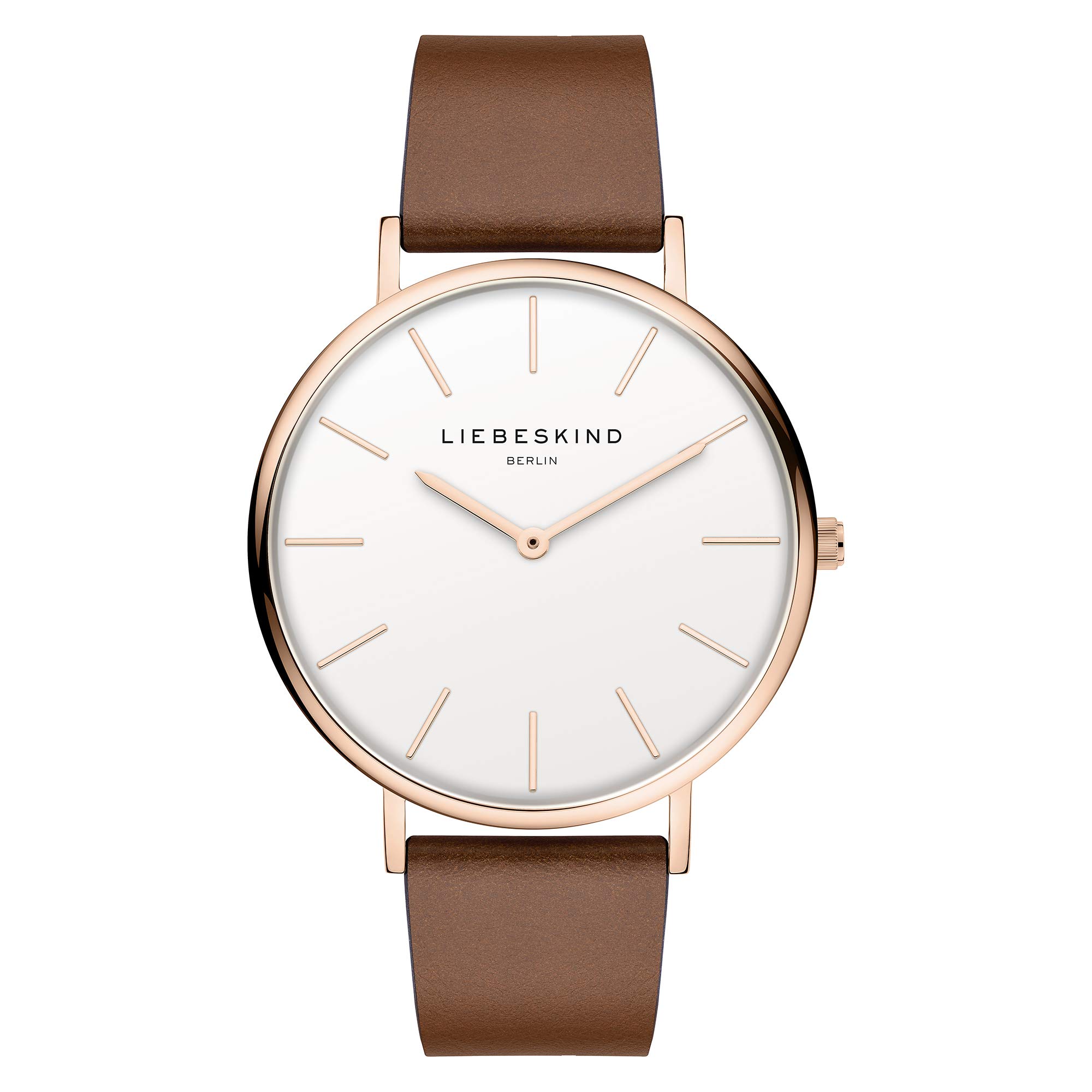 Liebeskind Berlin Damen Armbanduhr – 38 mm rundes Gehäuse – Quarzuhr mit Lederarmband – 5 ATM wasserdicht – Alltagstauglich & stilvoll