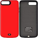 Fey-EU Funda Bater?a para iPhone 6 Plus/6S Plus/7 Plus/8 Plus, 5500mAh Funda Cargador Portatil Bater?a Externa Ultra Carcasa Bater?a Recargable Power Bank Case [5.5inch], Rojo
