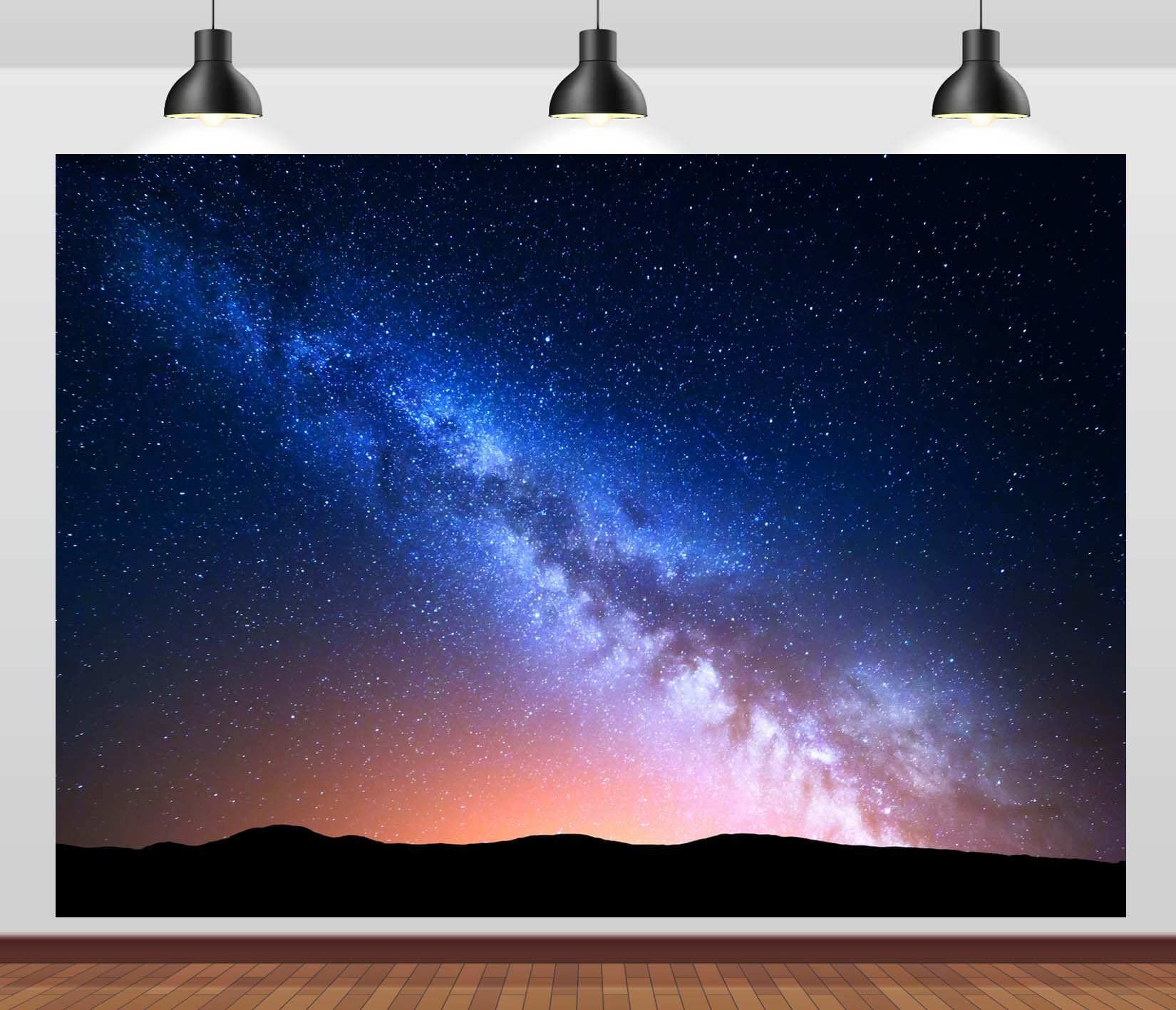BELECO 3.6x3m Telo sfondo cielo stellato galassia | Universo via lattea cielo stellato blu cosmico colline sfondo festa natale banner accessori foto