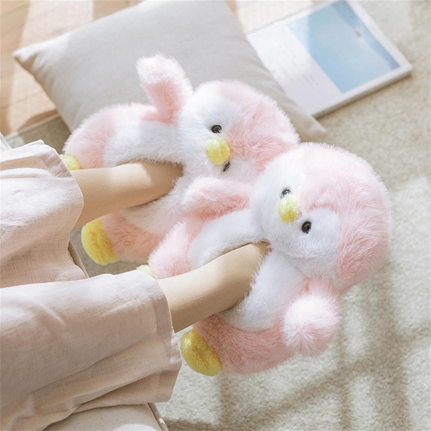 Animal Slippers for Women - Warm Plush Winter House Cotton Slippers - Indoor/Outdoor - Image 3