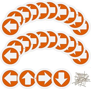 24 Pcs Reflective Trail Markers Bright Trail Signs Lightweight Glow Trail Arrows Markers for Tree Marking Reflector Camping Hunting Hiking and More, Orange
