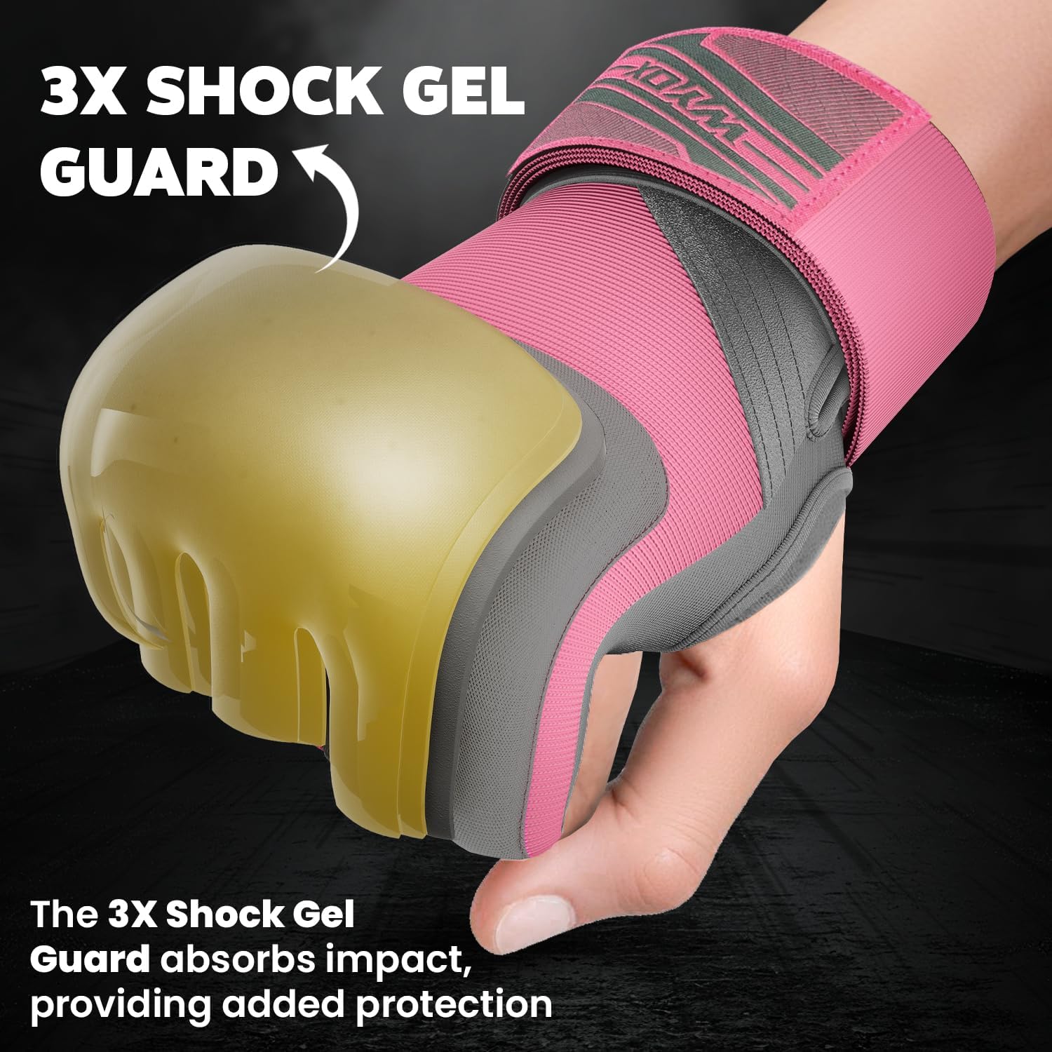 WYOX Gel Boxing Hand Wraps Inner Gloves for Men & Women, 80cm Quick Wrist Straps, Padded Knuckle Protection for Muay Thai Kickboxing, Hand Wraps for Boxing & Martial Arts - Image 3