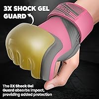 Vista 10 de WYOX Guantes interiores de boxeo de gel para hombres y mujeres, correas de muñeca rápidas de 31.5 in, protección acolchada para nudillos para Muay