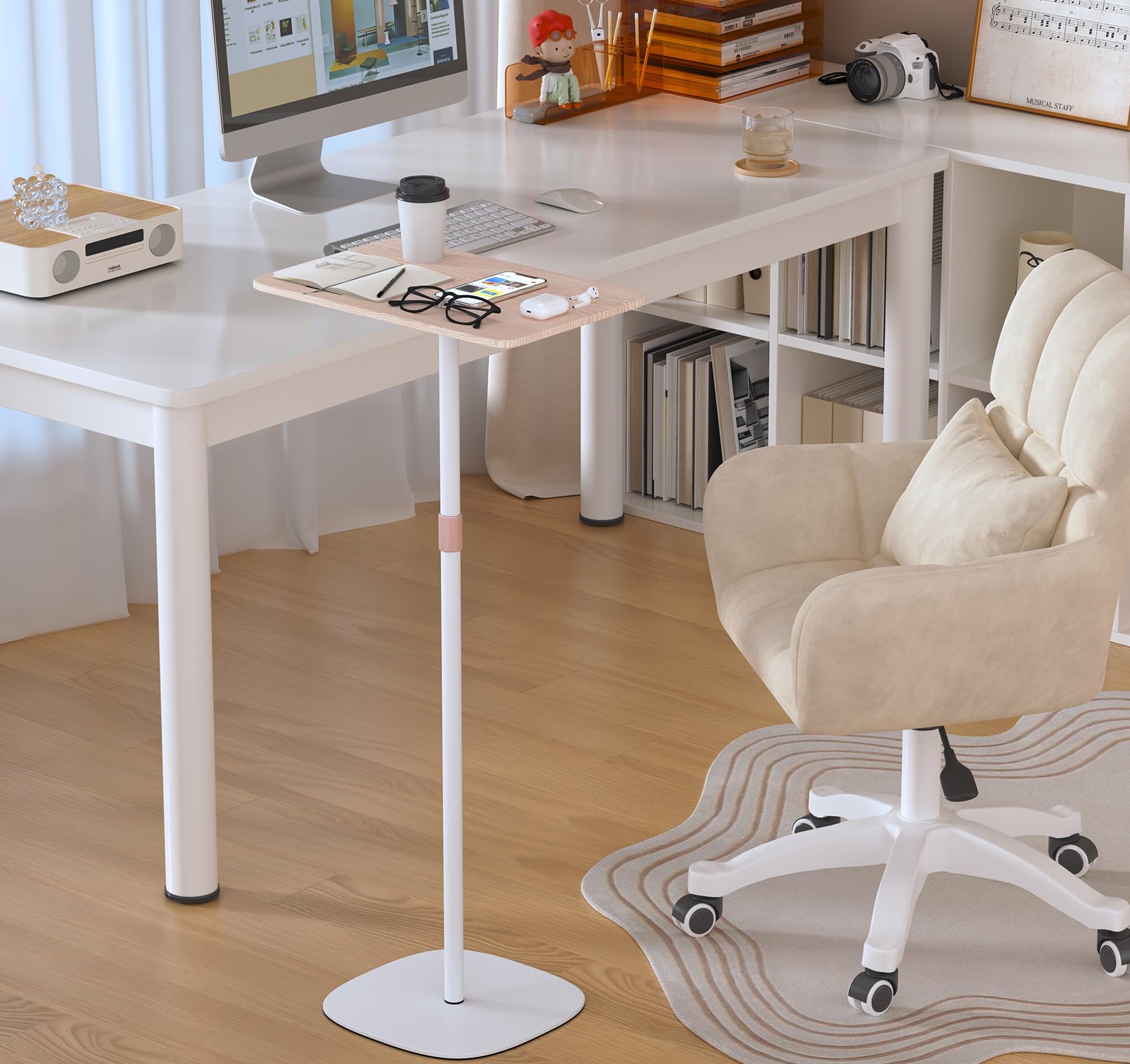 tonchean Soporte de podio portátil para laptop, mesa de suelo de 18 a 47 pulgadas, altura ajustable, estación de trabajo pequeña, soporte para proyector, podio de profesores, para el hogar, oficina,