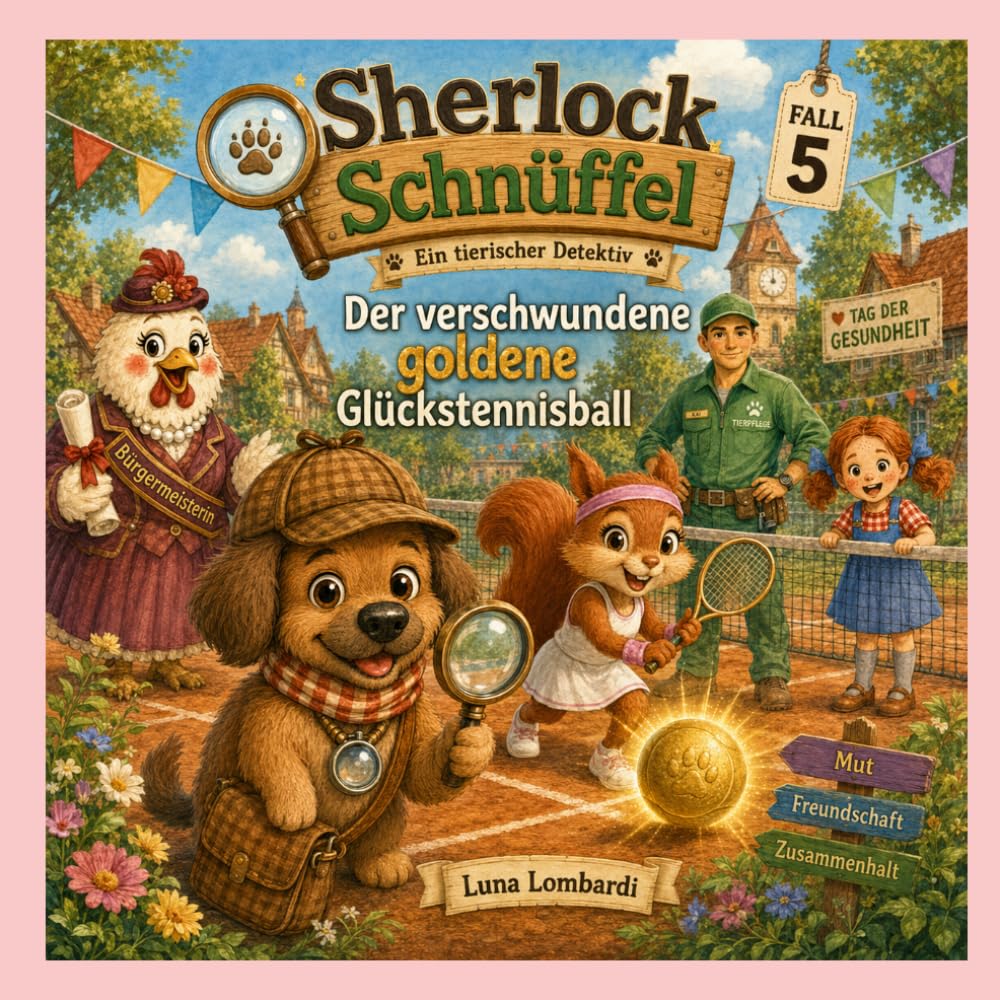 Sherlock Schnüffel und der verschwundene goldene Glückstennisball: Fall 5 (Sherlock Schnüffel – Ein tierischer Detektiv -)
