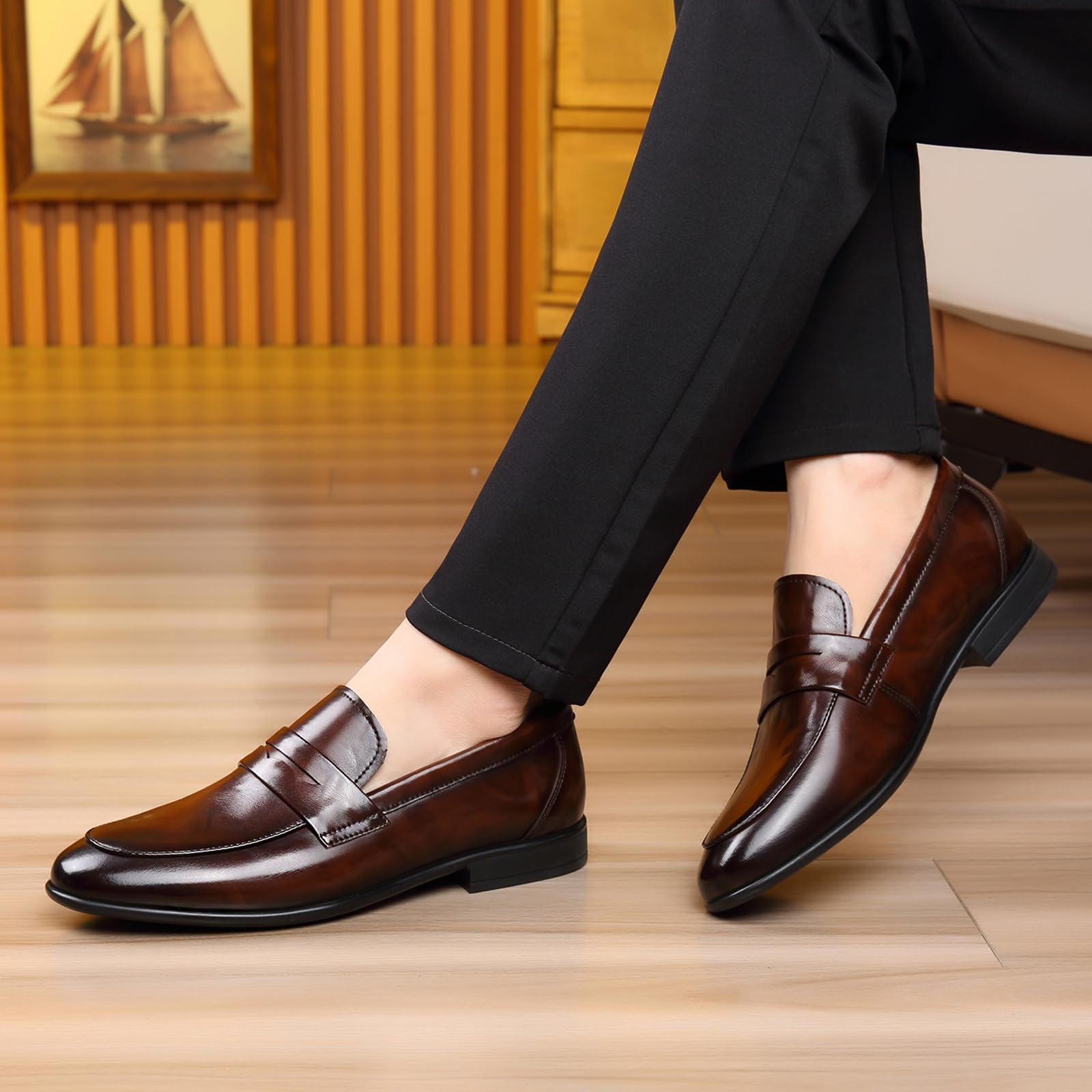 Scarpe da Uomo Eleganti, Mocassini da Lavoro Slip-on