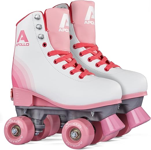 Patins à roulettes holographiques Roller Derby fille Pixie avec taille