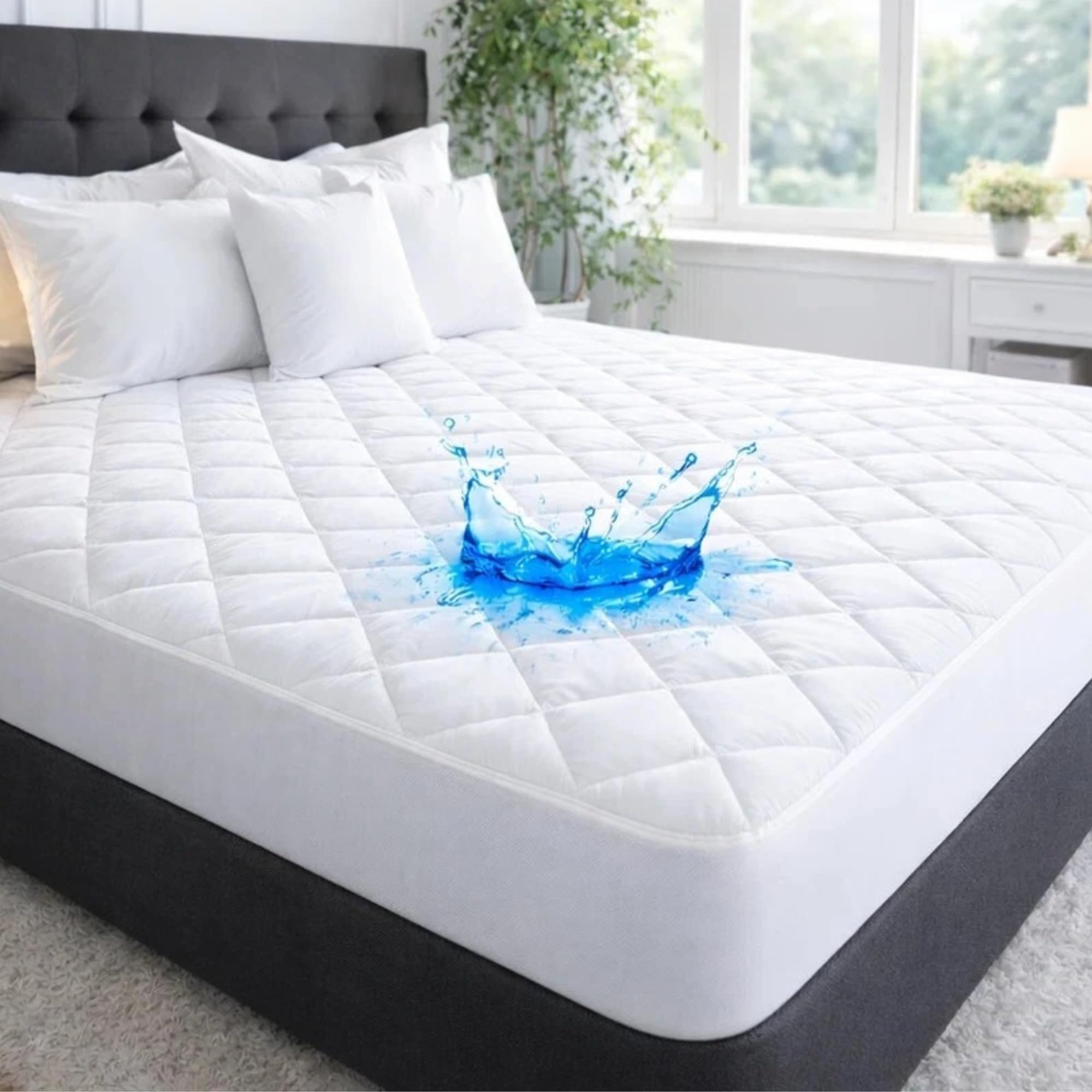 100% Waterproof Mattress Protector Single Size | Microfibre Mattress Cover with Deep Pockets that Fits up to 30cm | OEKO-TEX Certified, Dust Mite Proof & Breathable (Single, 90X190cm)