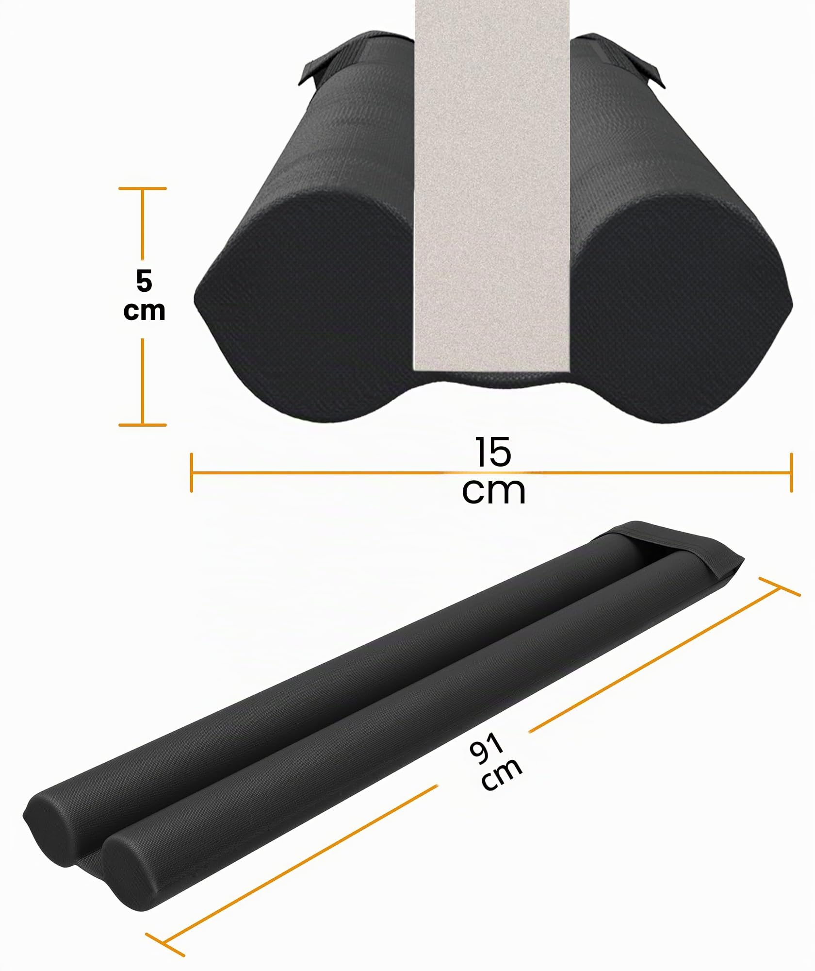 Everlasting Comfort Boudin de Porte Isolant Facile à Installer – Boudin Porte Tissu Bas de Porte Adapté aux Largeurs de 76,2 à 91,44 cm – Efficace Contre Les Courants d’Air et Le Bruit