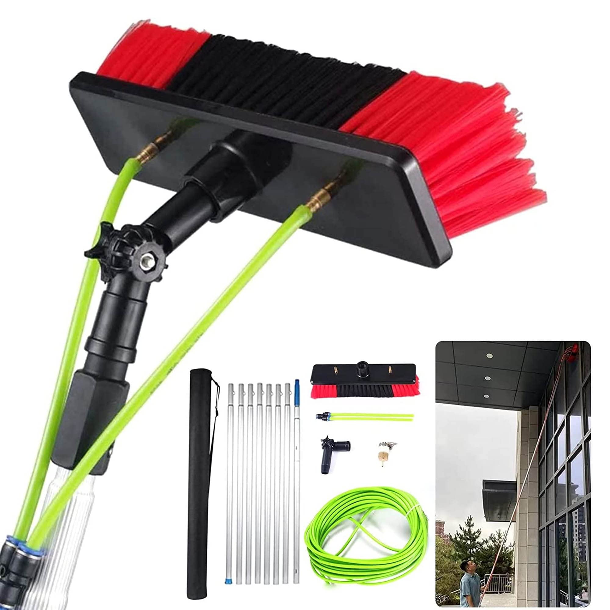 GTHTUHFD 5M Photovoltaic And Solar Panel Cleaner Window Cleaning Pole With Water/Hose Fed Brush Equipment