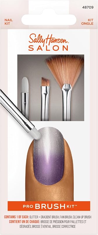 Nail Salon Pro Brush Kit | Nail Art Brush Set with Precision Detailing Tools | Create Lines, Stripes & Designs | Easy-to-Use Nail Art Brushes