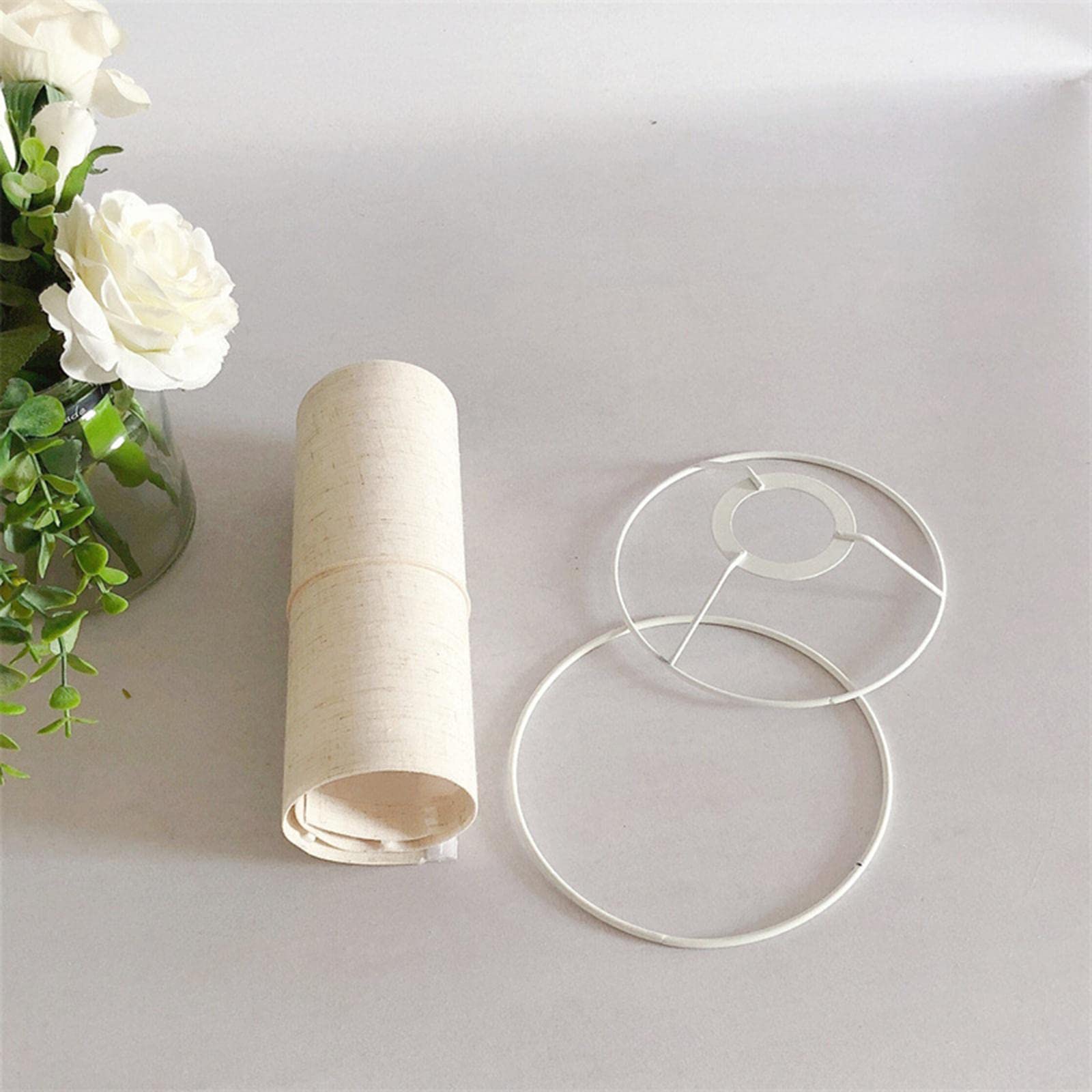 MERISHOPP 2X Lamp Shade Ring Set Lampshade Frame Ring for Light Cage Guard Bar Bedroom Diameter 5.91inch-image-34