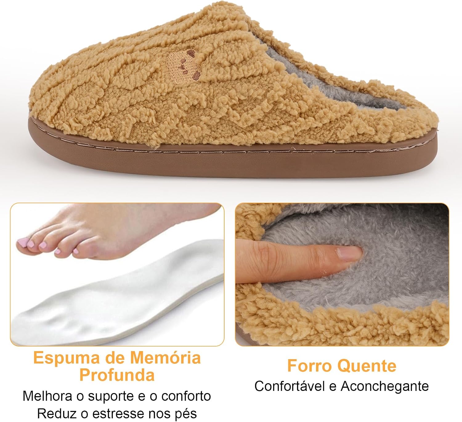 Pantufa Chinelo Adulto Antiderrapante Pelúcia Masculina e Feminina Chinelo Peluciada Térmica Inverno Confortável Pantufa Chinelo Adulto Antiderrapante Pelúcia Masculina e Feminina Chinelo Peluciada Térmica Inverno Confortável