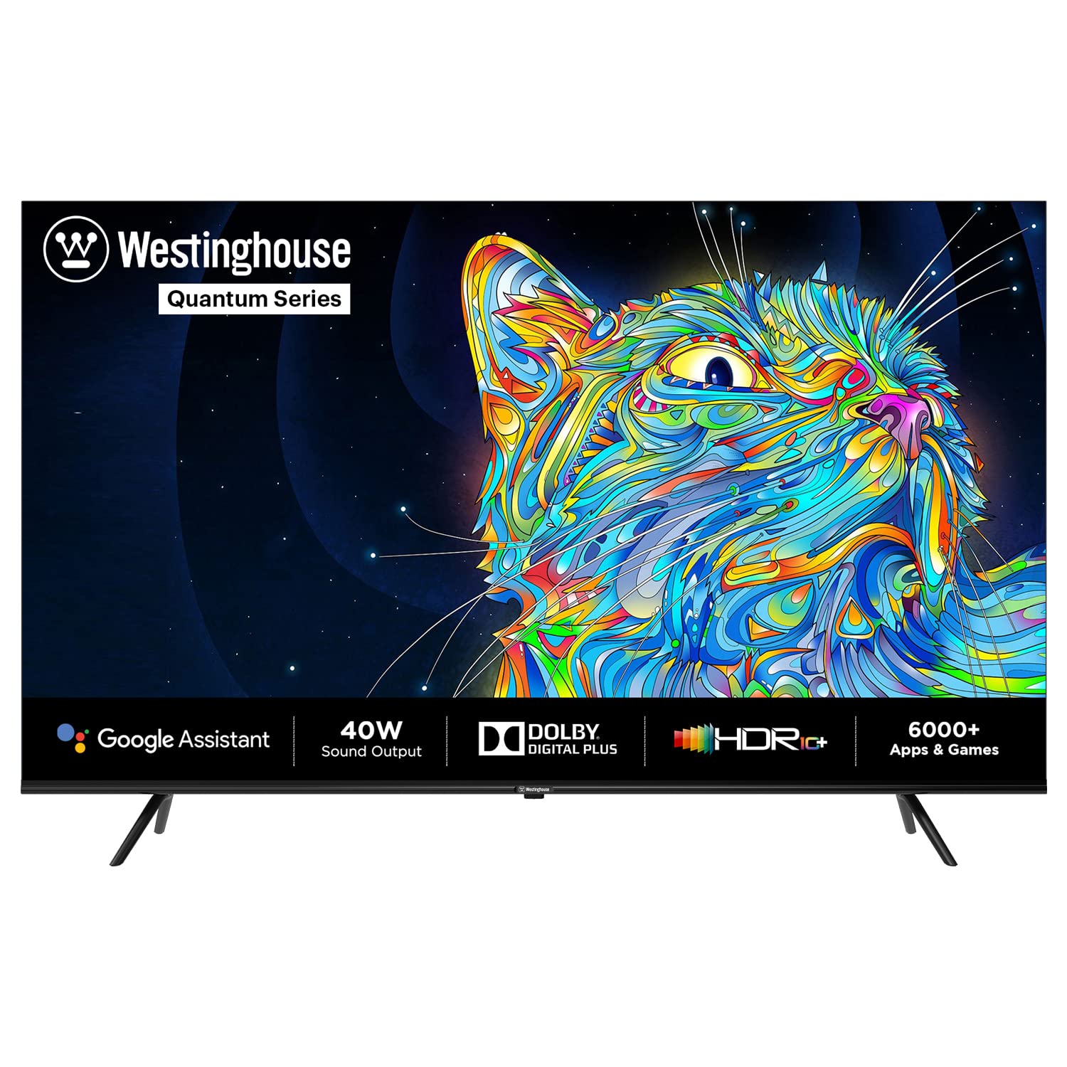Westinghouse 139 cm (55 inches) Quantum Series 4K Ultra HD Smart Certified Android LED TV WH55PU80 (Black)